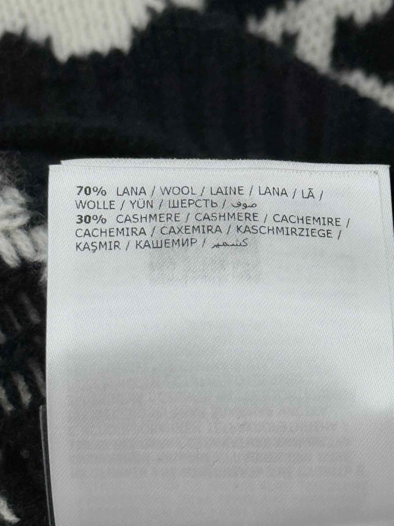 MONCLER GRENOBLE Black & White Size Small Sweater