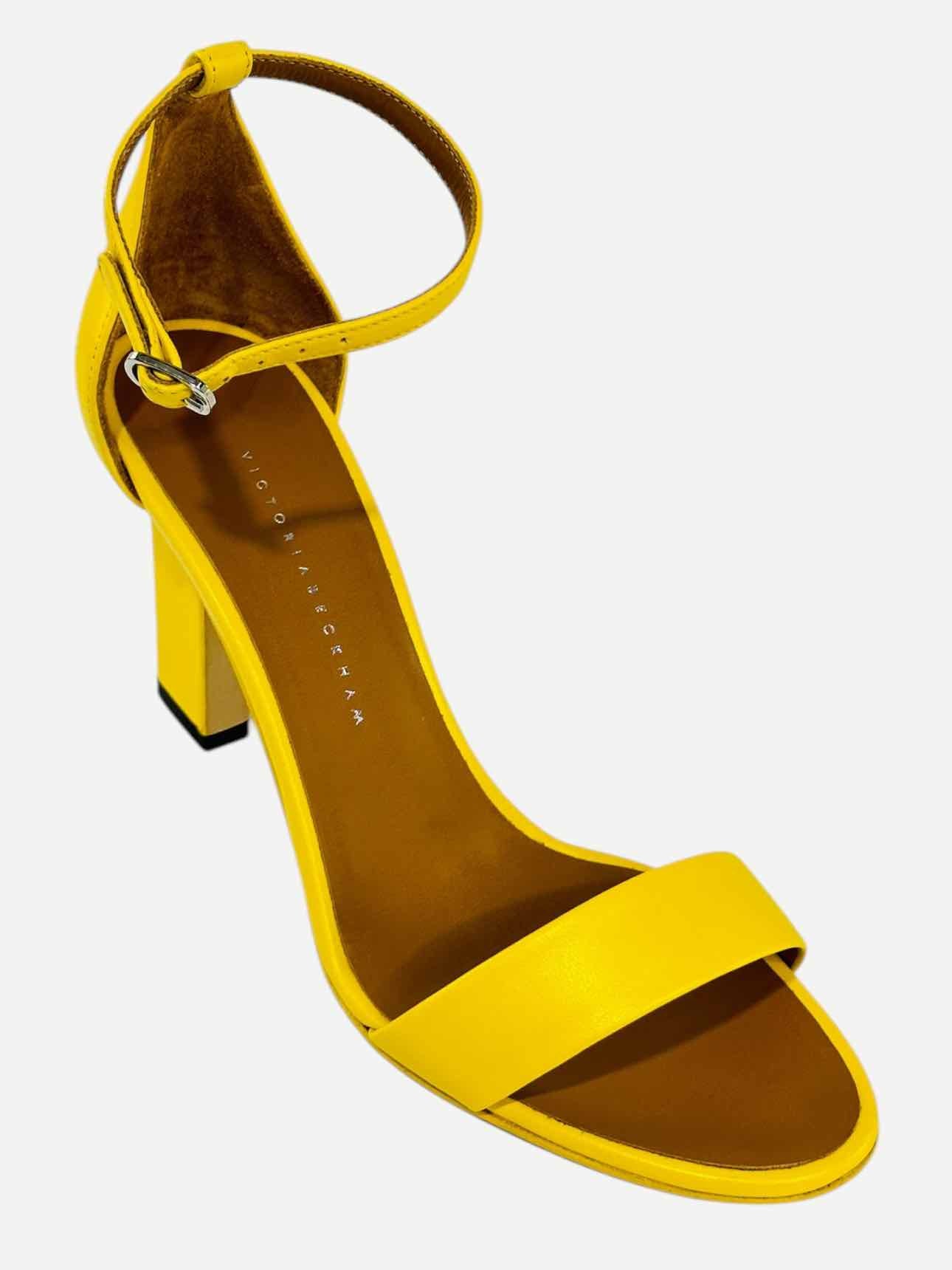 VICTORIA BECKHAM Anna Yellow Size EU 36 Heeled Sandals