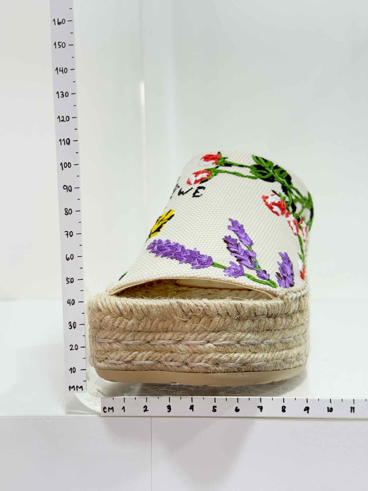 LOEWE Petal Platform Cream Multicolor Size EU 35 Mules