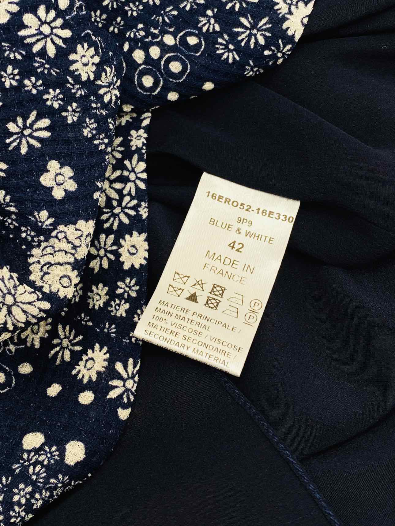 CHLOE Blue & White Size US 6 Knee Length Dress