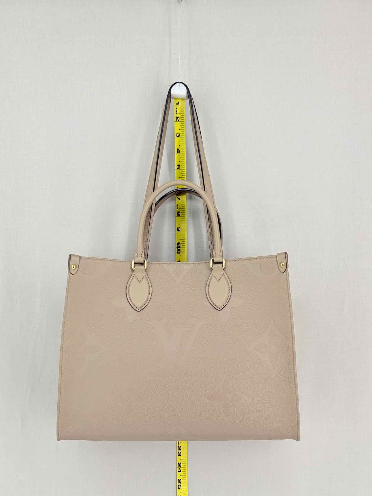 LOUIS VUITTON Onthego Cream Monogram Empriente Tote Bag