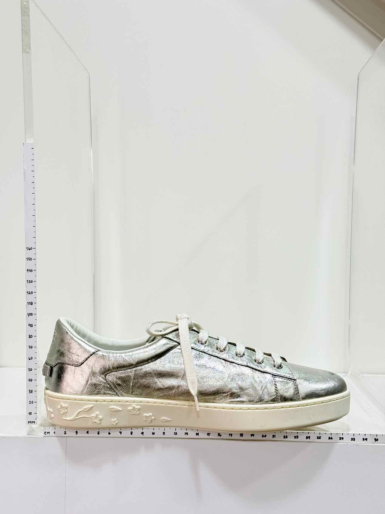 DIOR Low Top Metallic Silver Size EU 41 Sneakers