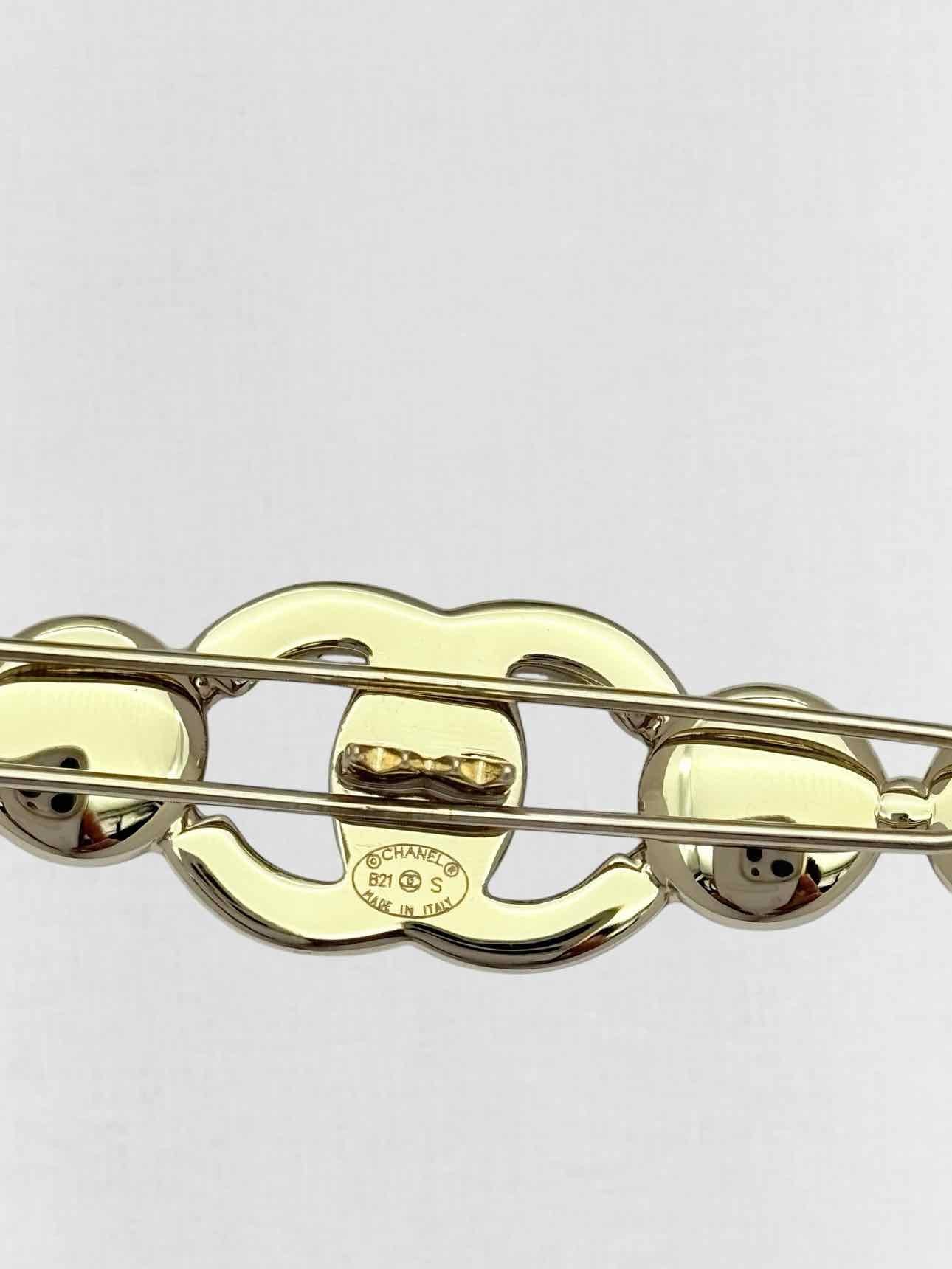 CHANEL Gold Beaded Hair Clip