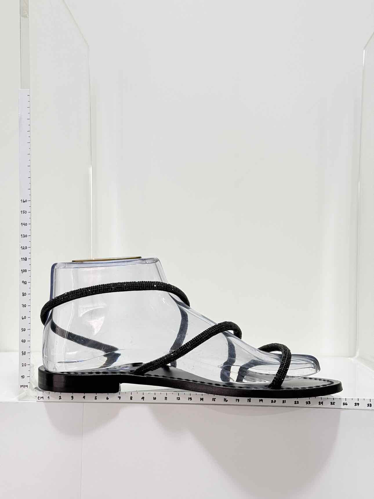 AMALIA Black Embellished Size EU 39 Sandals