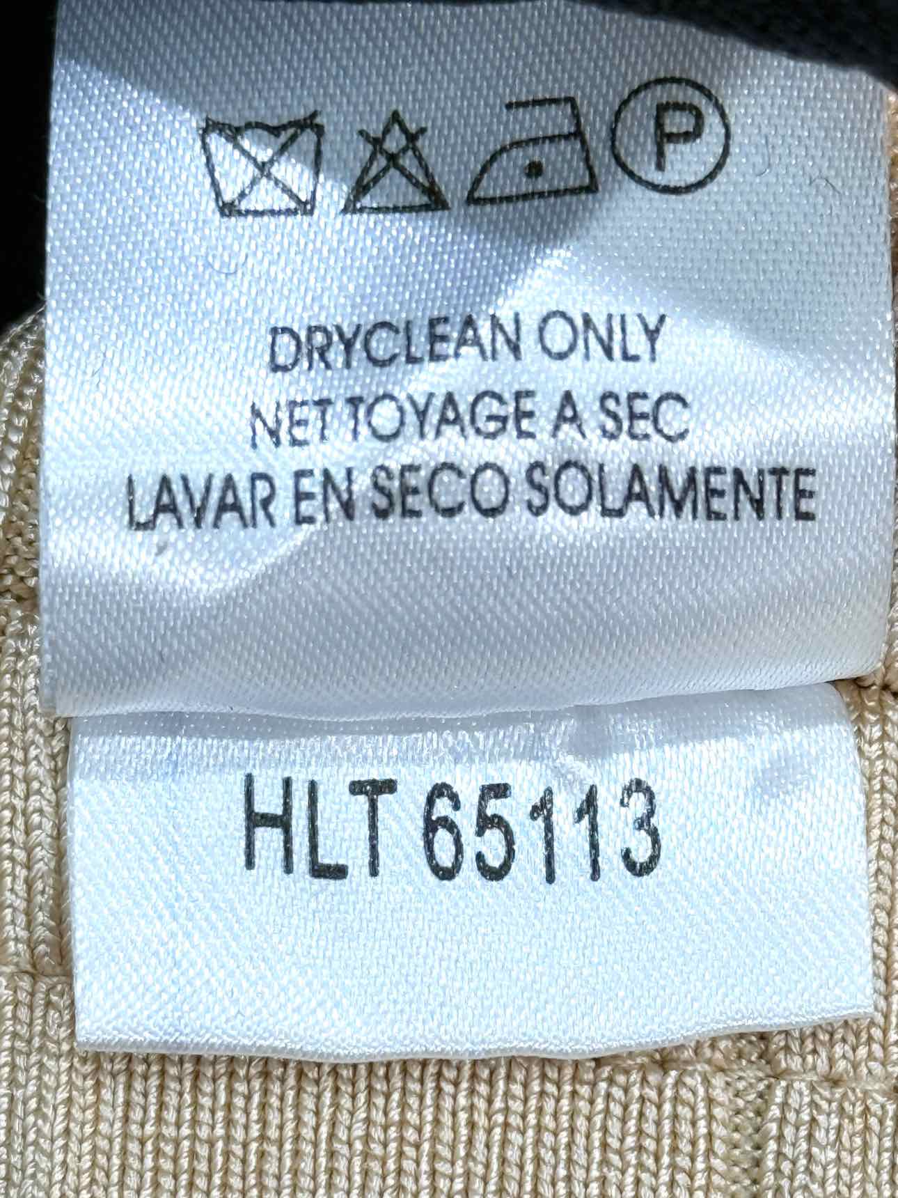 HERVE LEGER Black & Cream Size Medium Short Dress