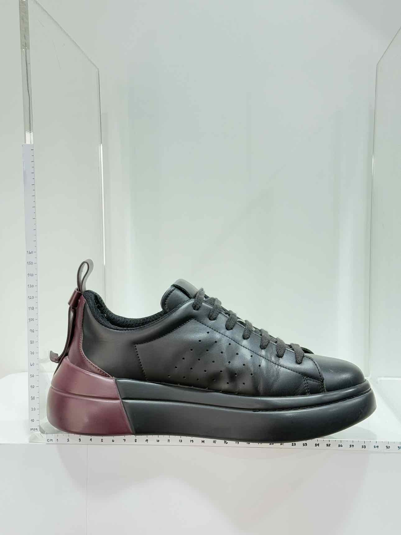 RED VALENTINO Black & Burgundy Size EU 39 Sneakers