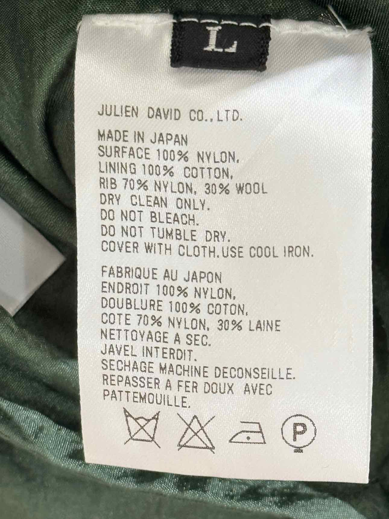 JULIEN DAVID Reversible Green Size Large Coat