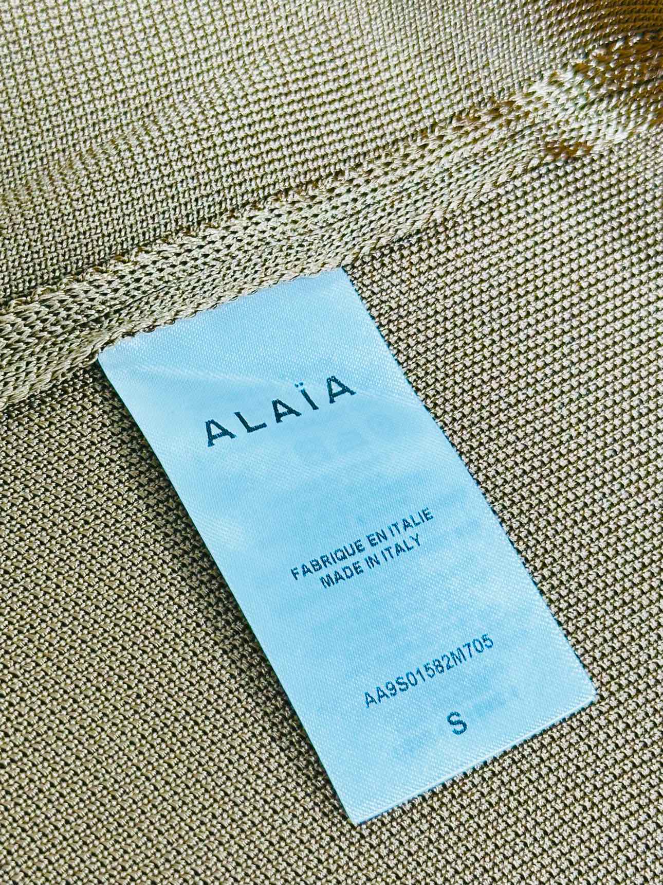 ALAIA Knitted Beige Size Small 2 PC Top