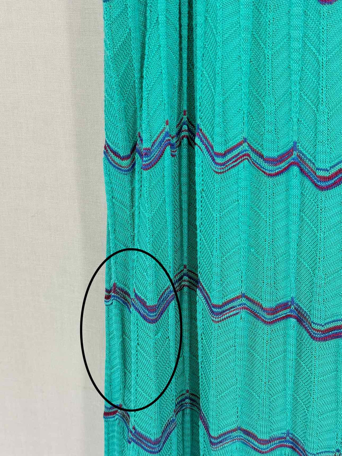 M MISSONI Turquoise Multicolor Size US 6 Long Dress