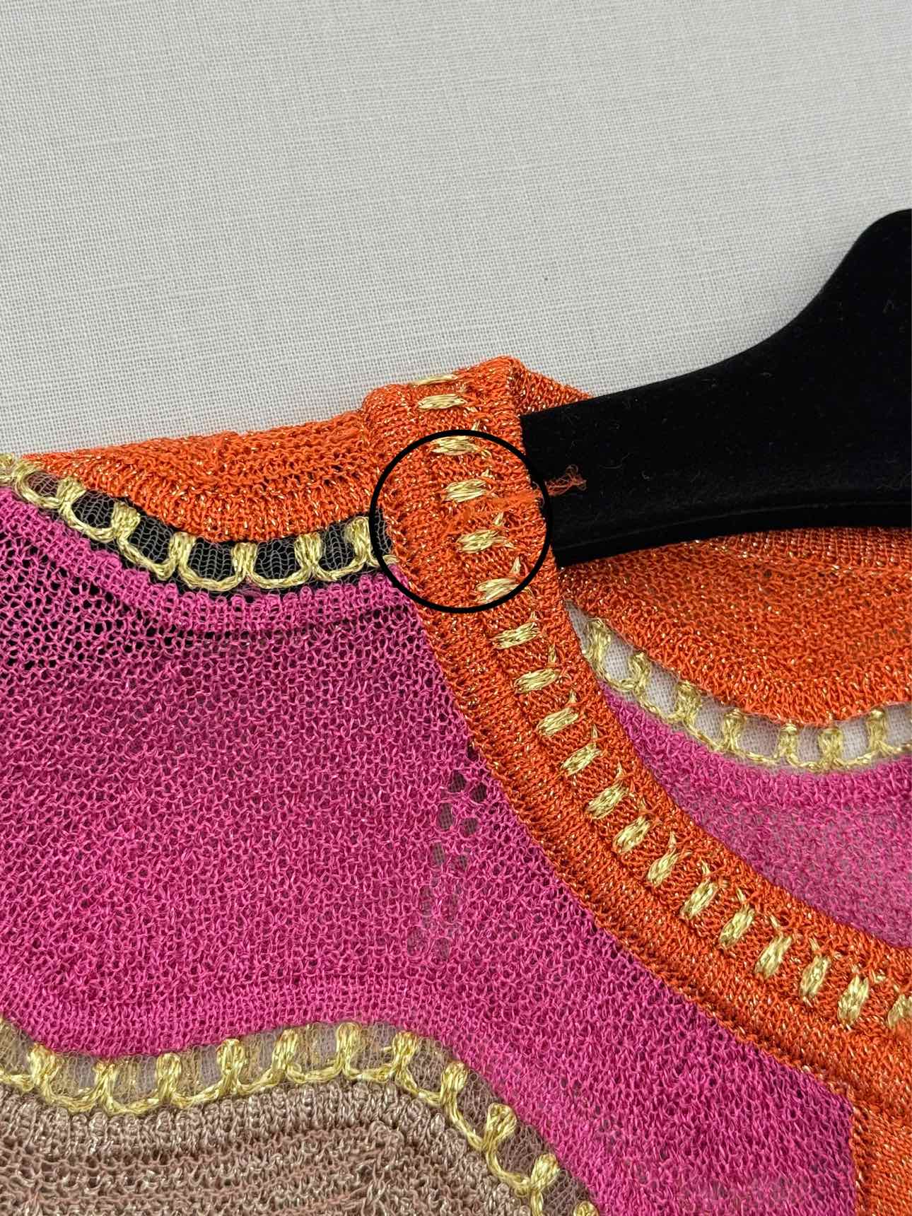 M MISSONI Pink Multicolor Chevron Size US 8 Cardigan