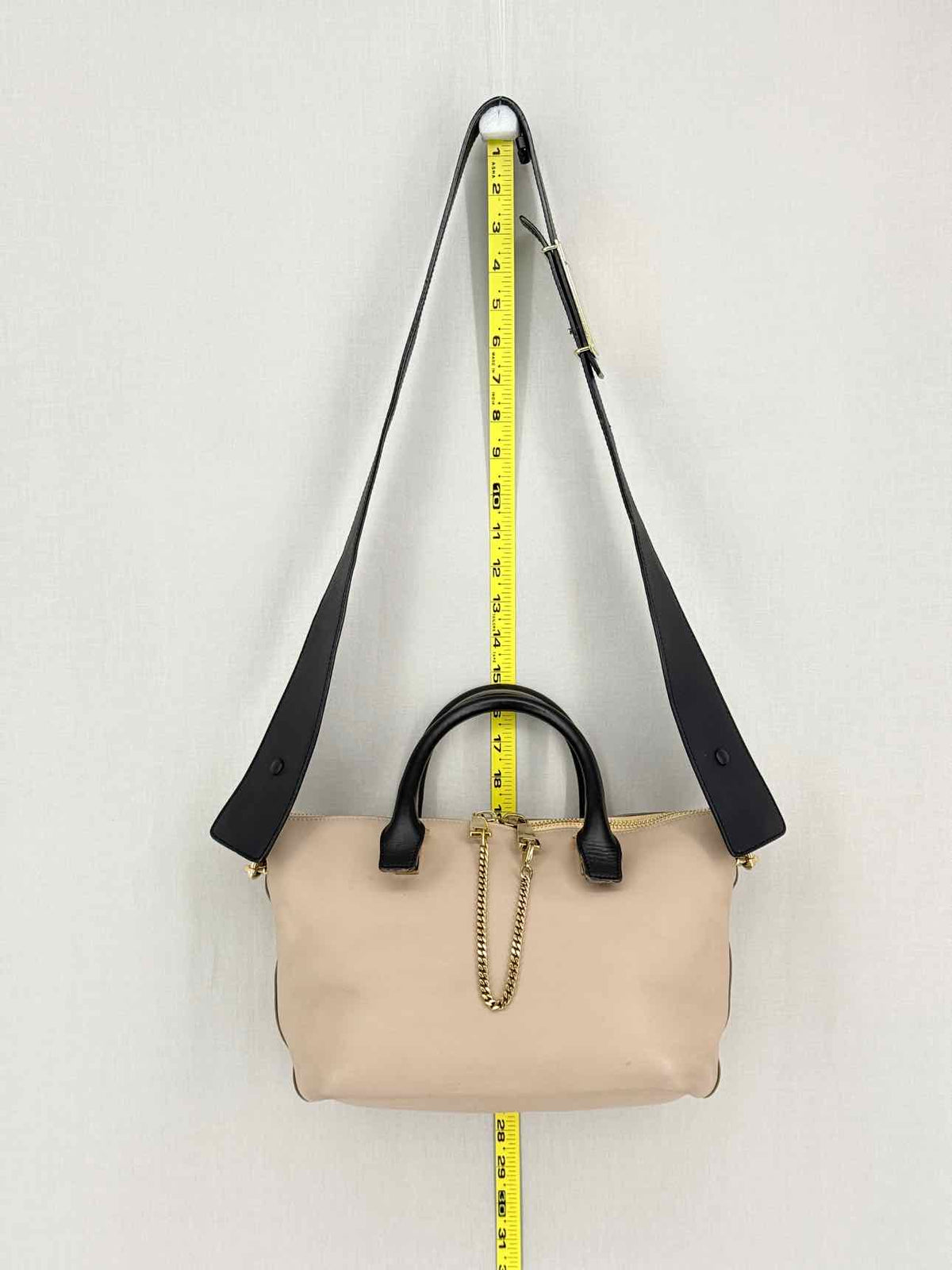CHLOE Baylee Beige & Black Top Handle