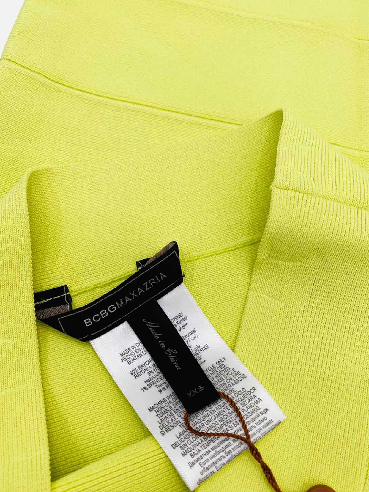 BCBG MAXAZRIA Yellow Size XXSmall Knee Length Skirt