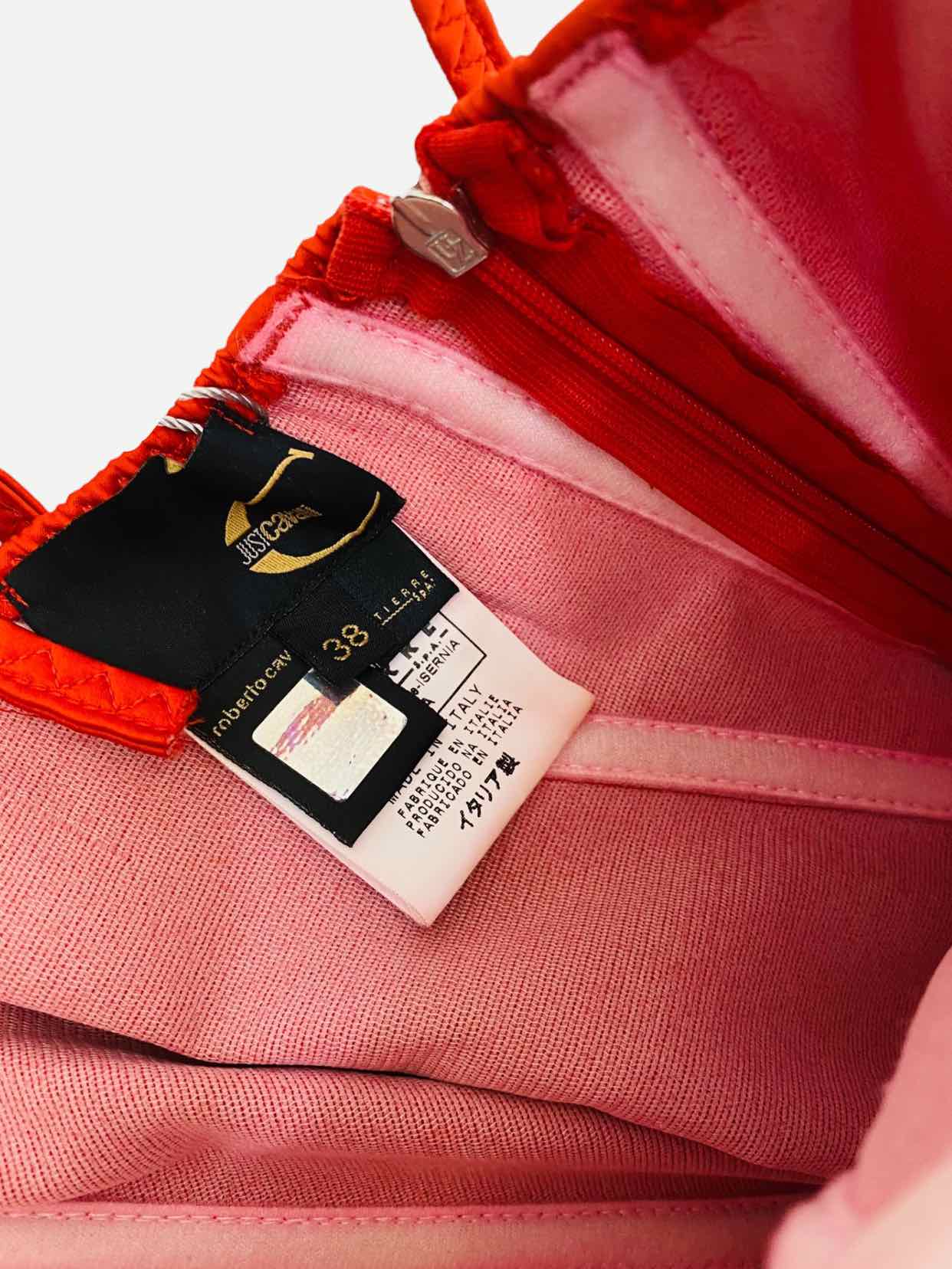 JUST CAVALLI Corset Red Size US 2 Knee Length Dress