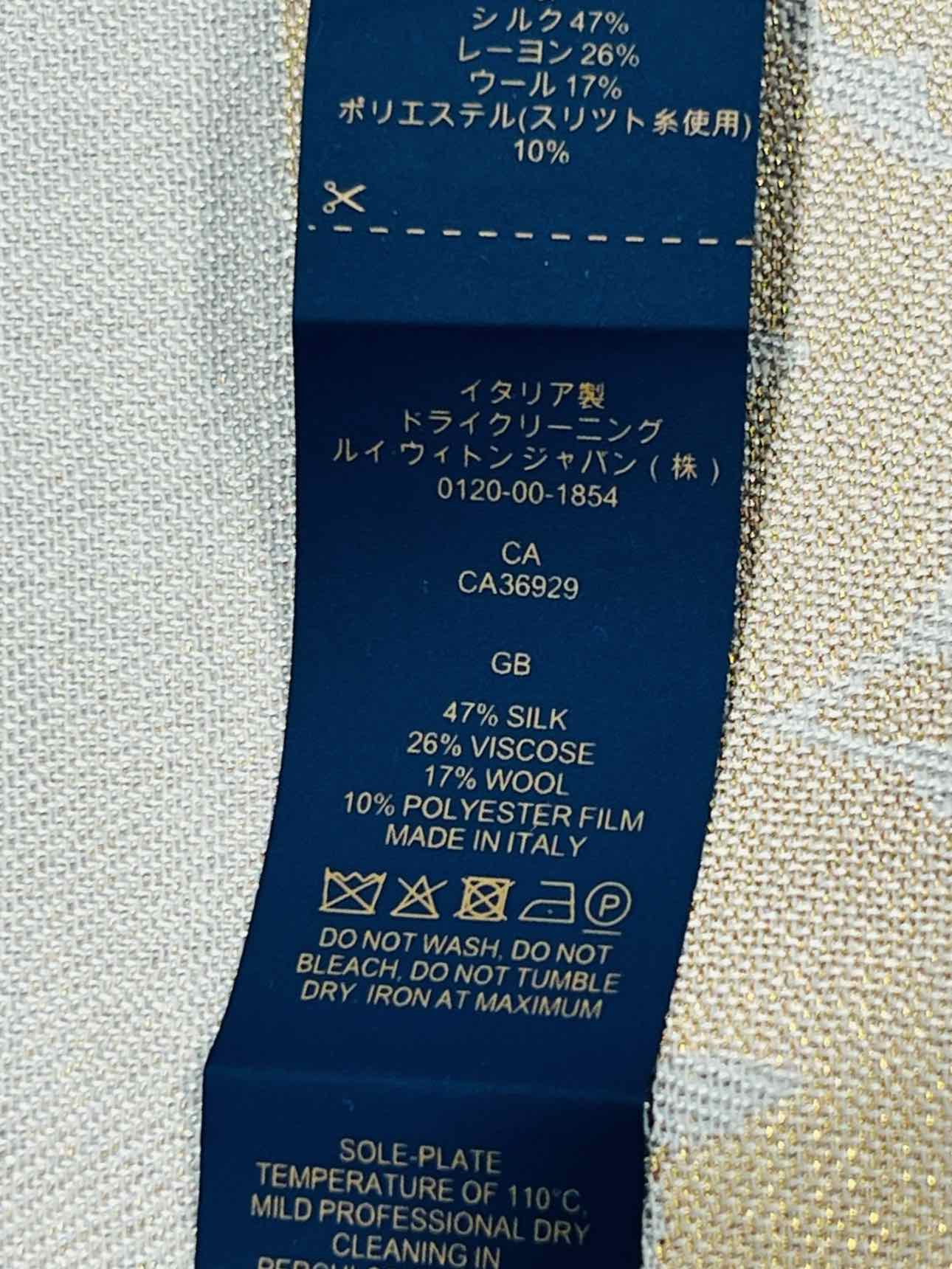 LOUIS VUITTON Silver & Gold Shawl