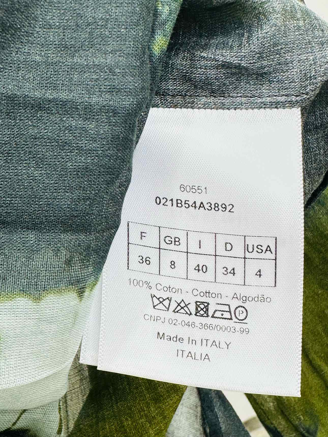 CHRISTIAN DIOR Tunic Grey & Green Size US 4 Shirt