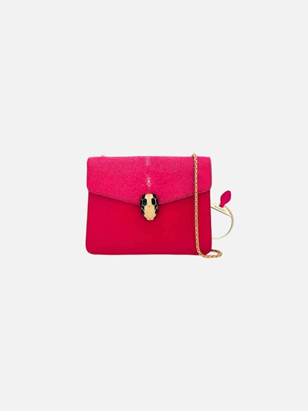 BVLGARI Serpenti Forever Red Shoulder Bag