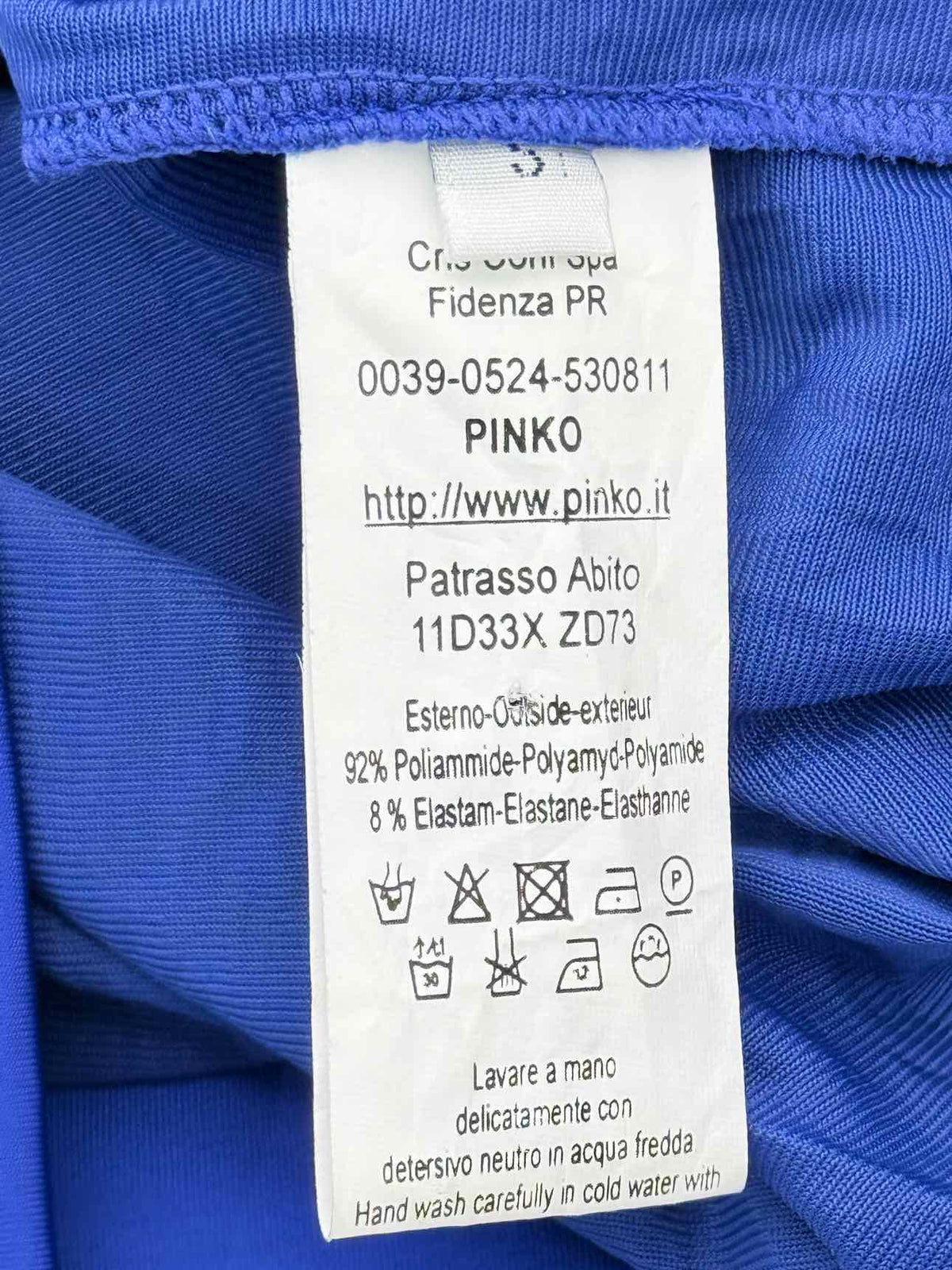 PINKO Royal Blue Size Small Short Dress