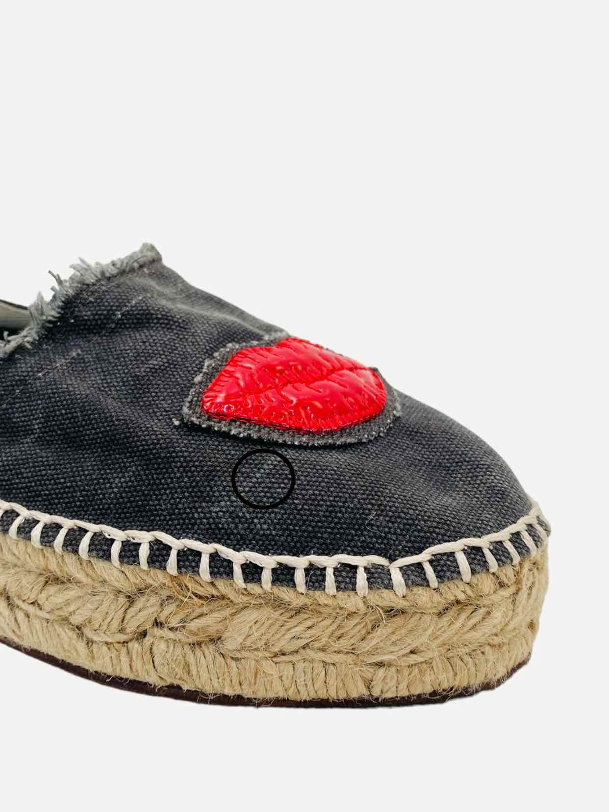 CHIARA BINI Espadrille Blue w/ Red Size EU 36 Flats