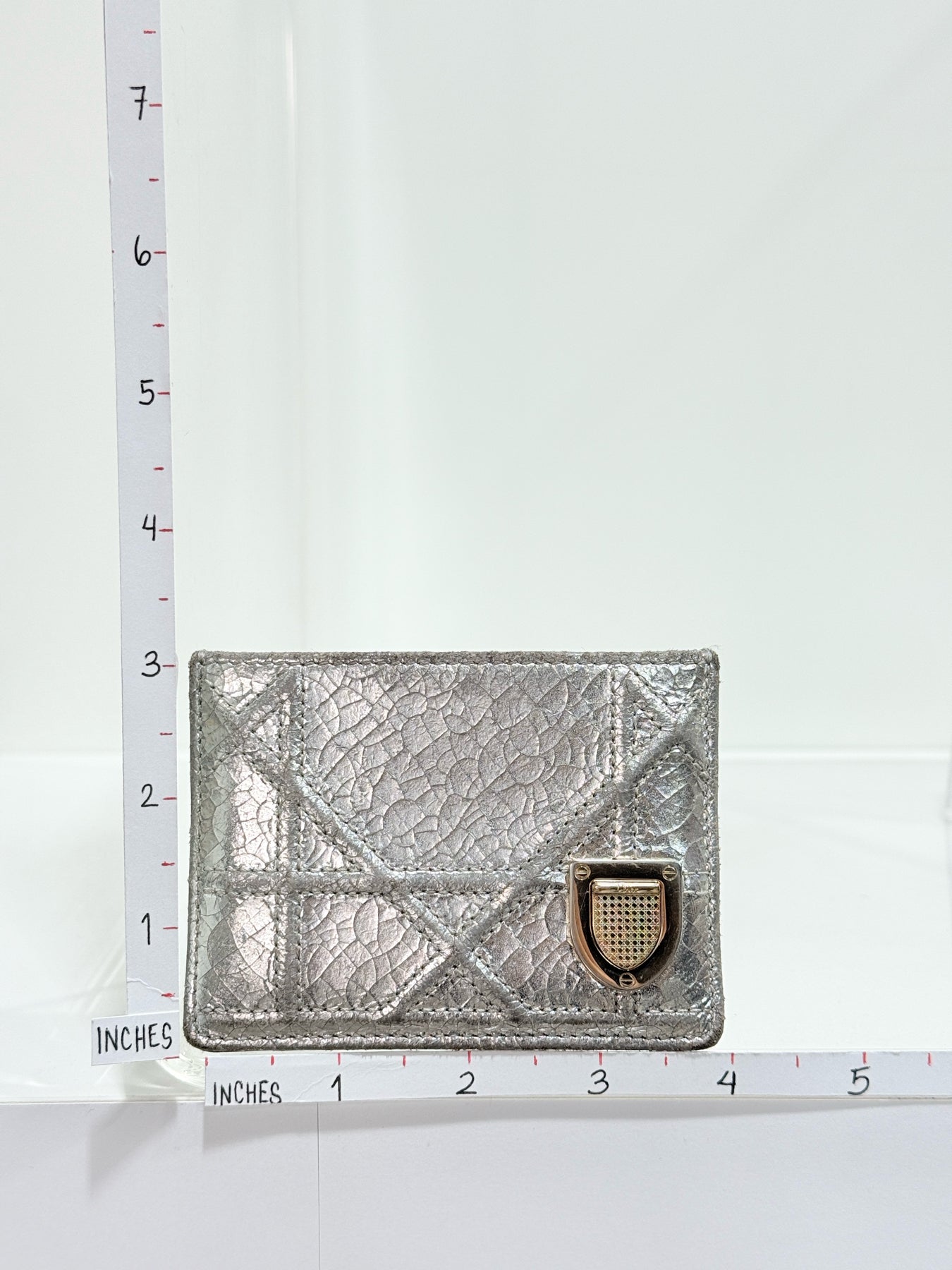 DIOR Silver Card Holder