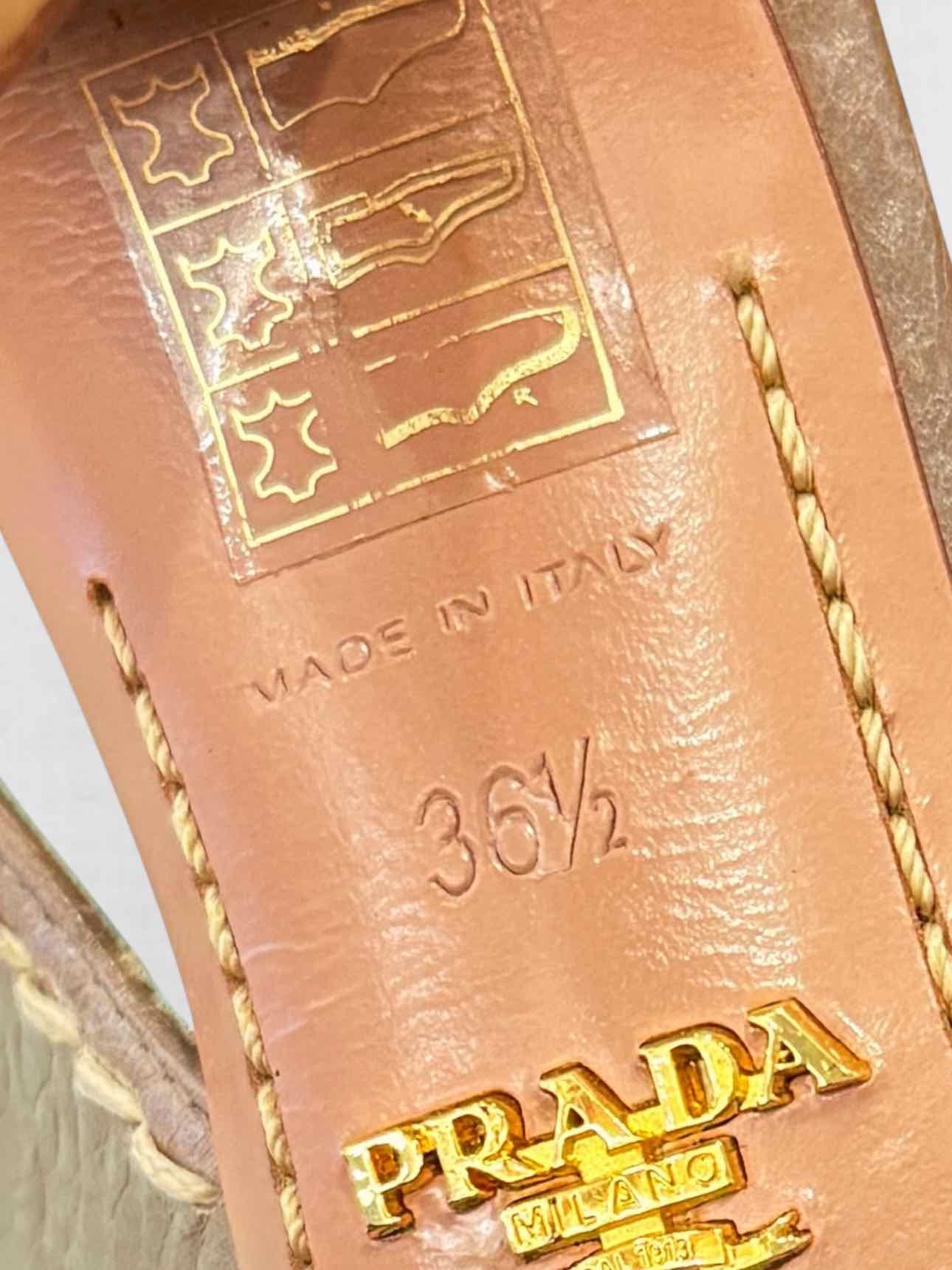 PRADA Grey Size EU 36.5 Heeled Sandals