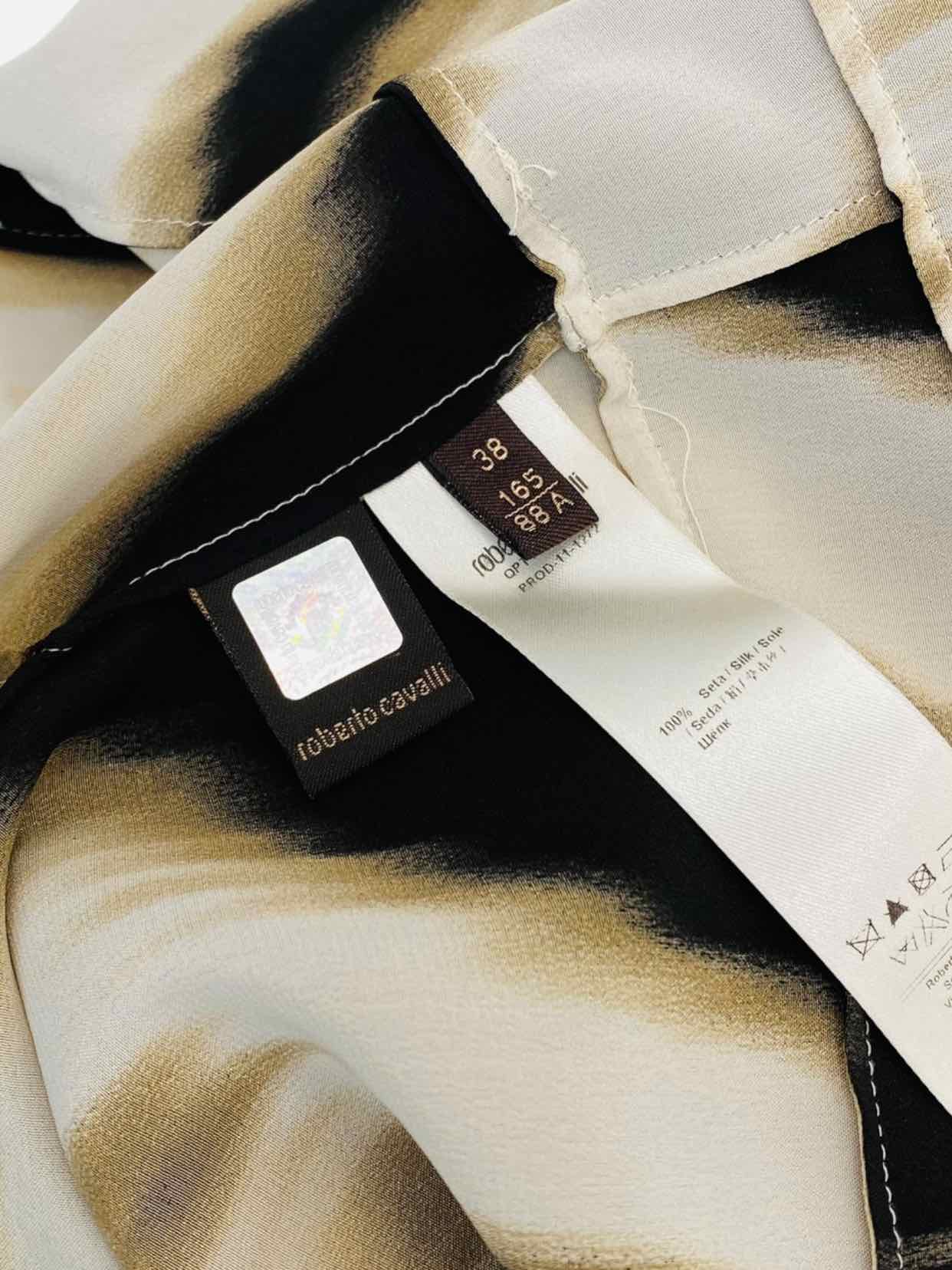 ROBERTO CAVALLI Beige & Brown Size US 2 Long Dress