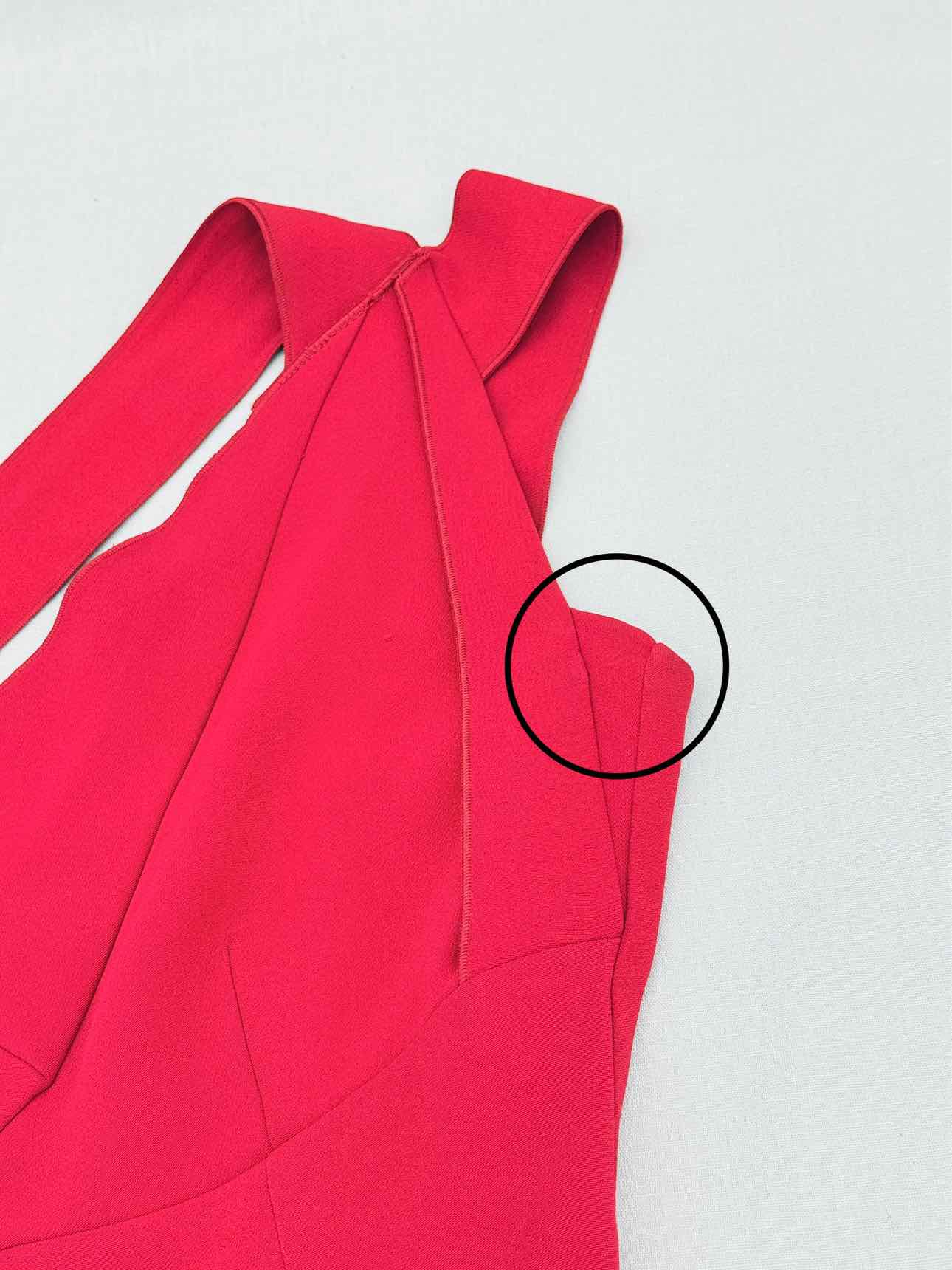 ROLAND MOURET One Shoulder Red Size US 6 Jumpsuit