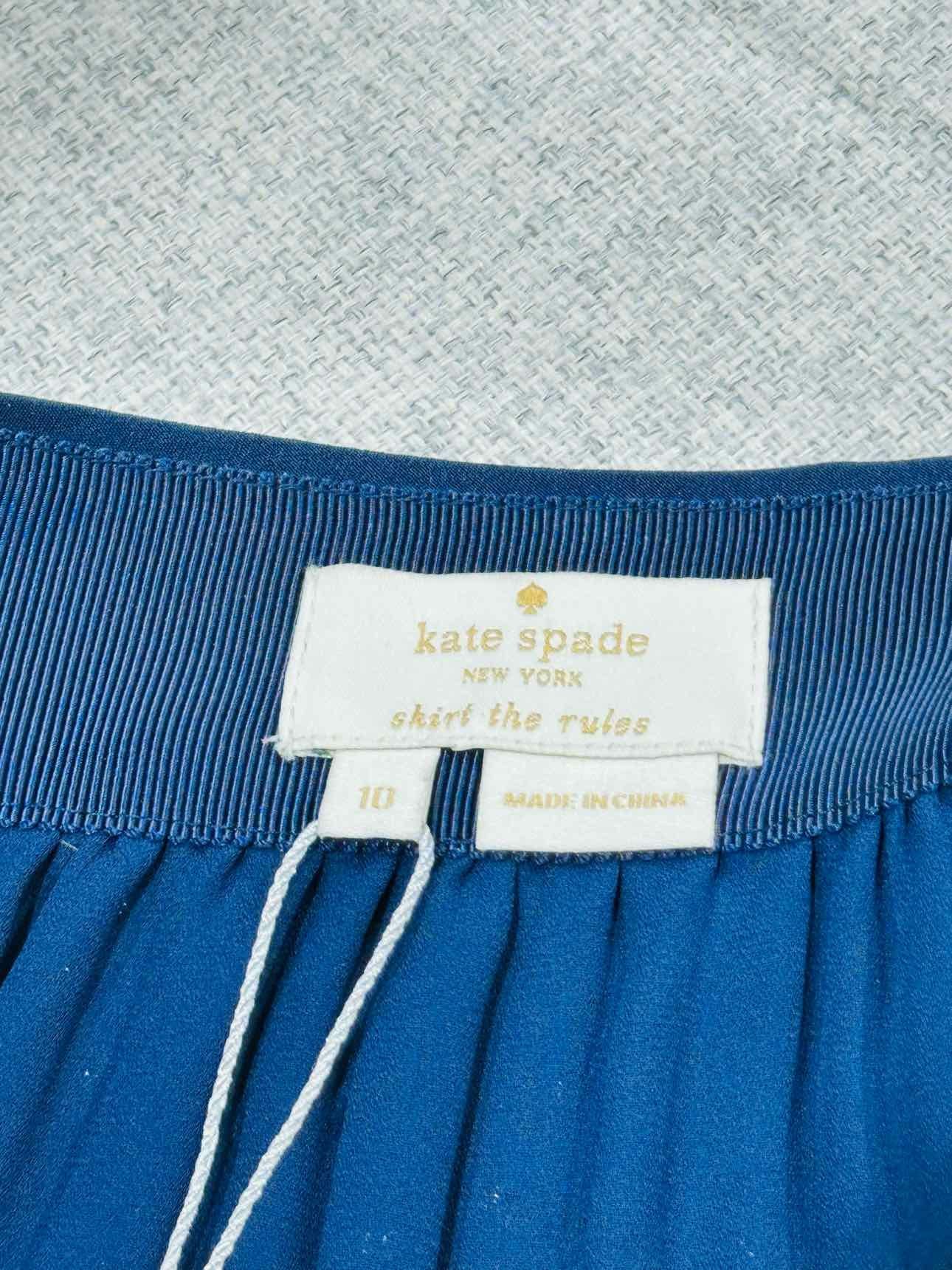 KATE SPADE Navy Blue Size US 10 Mini Skirt
