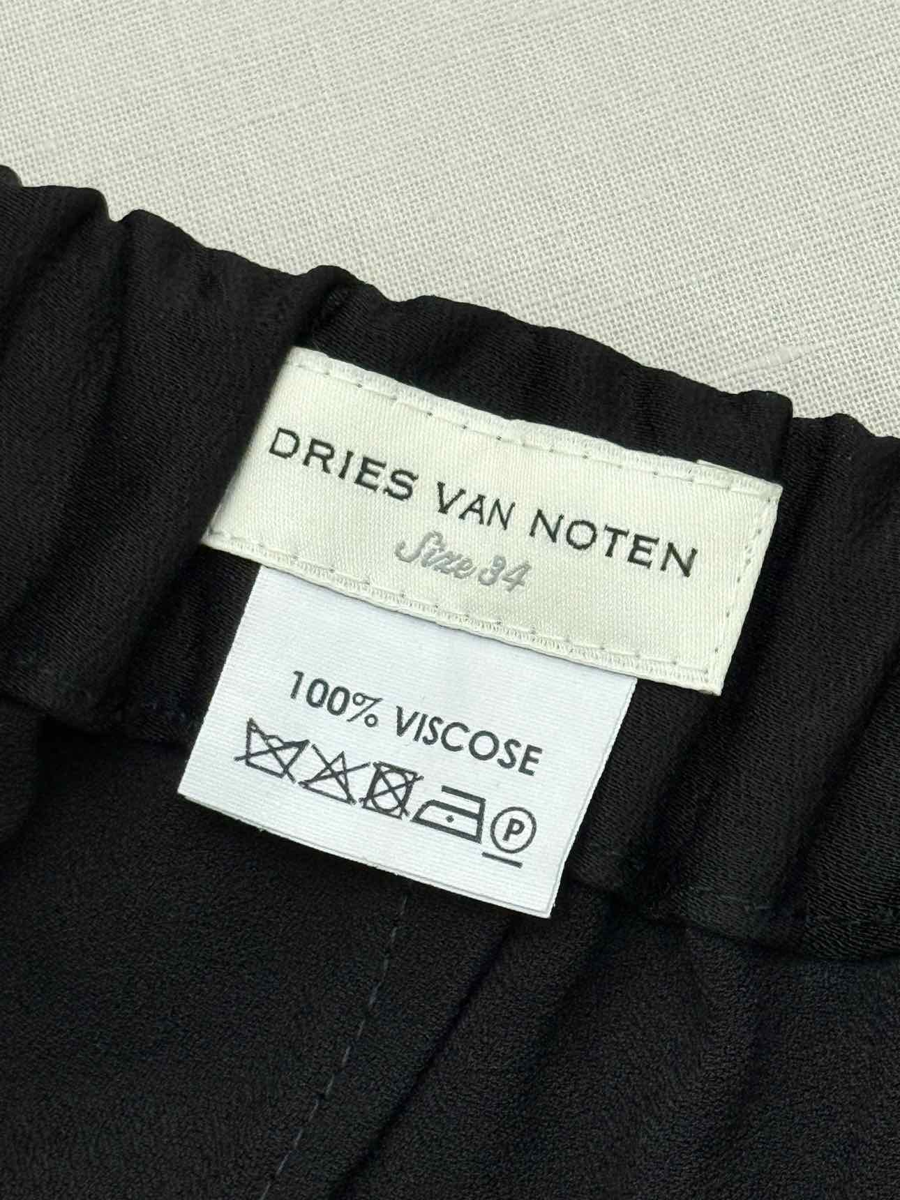 DRIES VAN NOTEN Black Size XSmall Pants