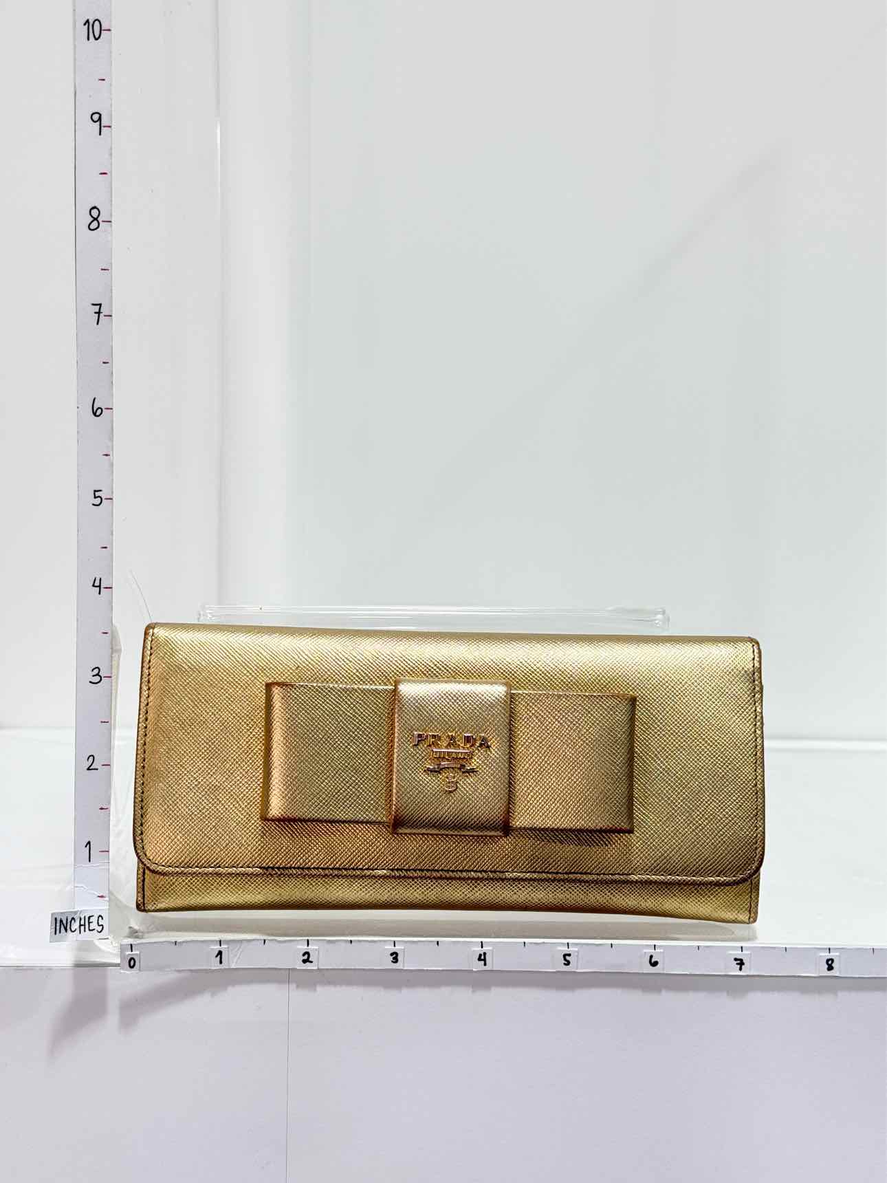 PRADA Gold Continental Wallet