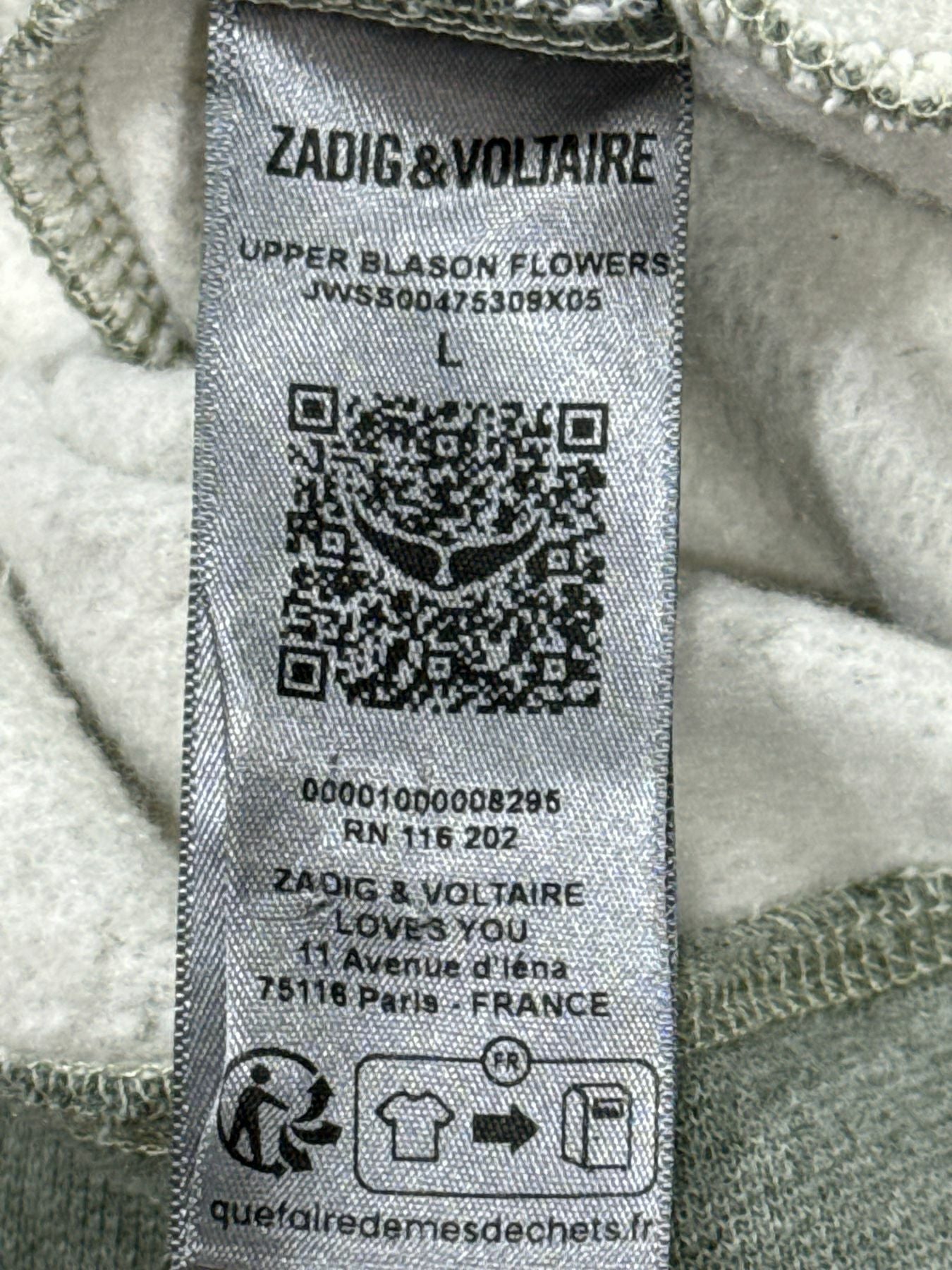 ZADIG & VOLTAIRE Green Size Large Sweatshirt