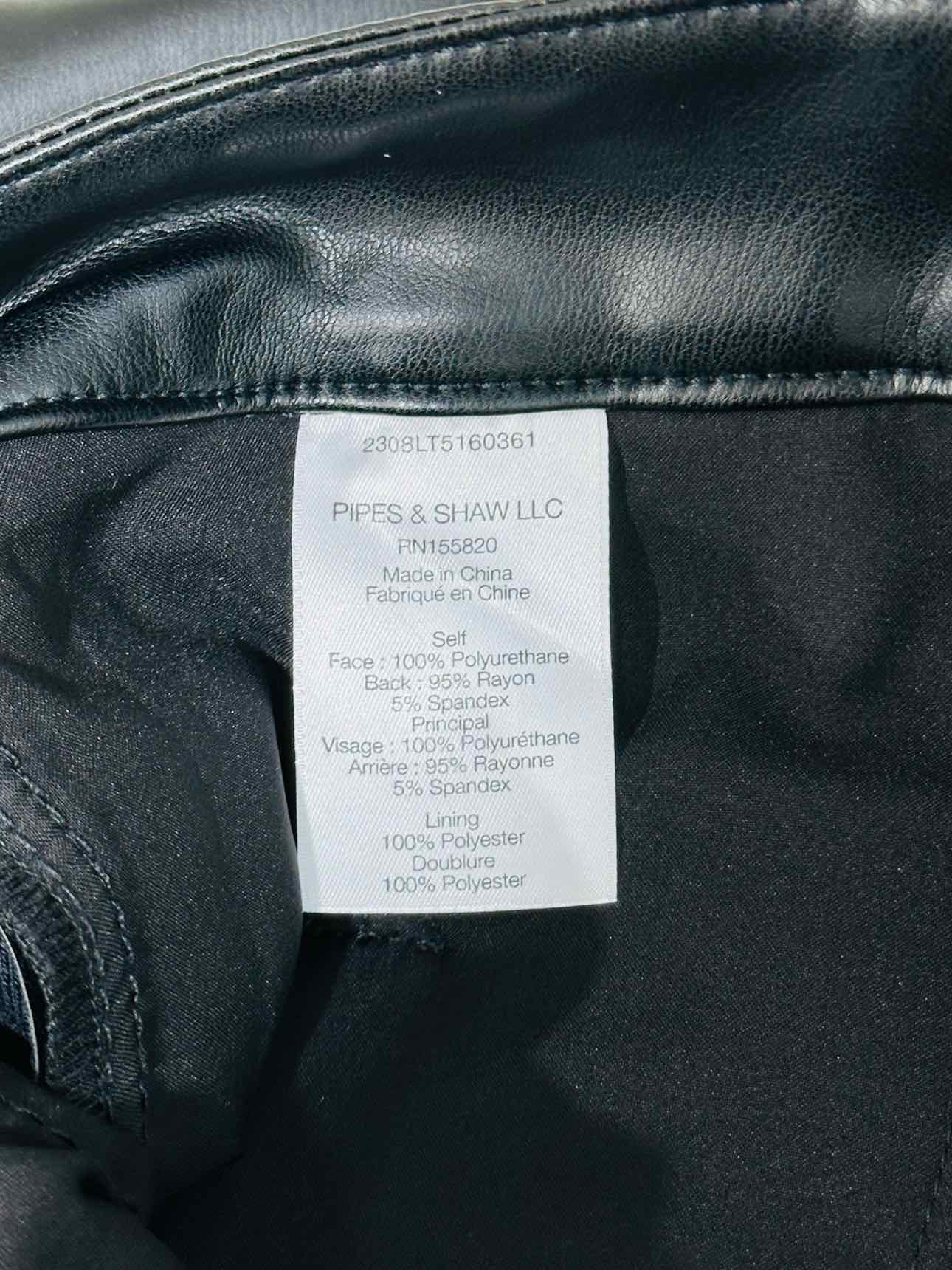 VERONICA BEARD Faux Leather Black Size US 6 Pants