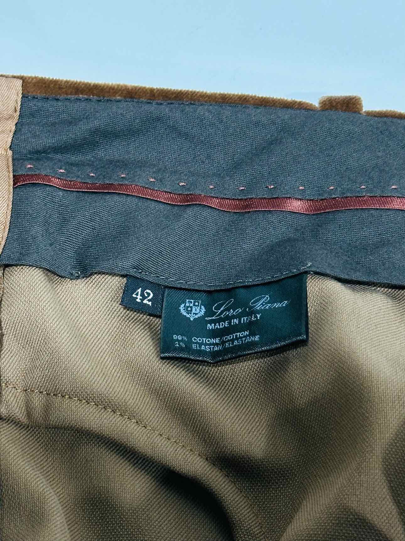 LORO PIANA Velvet Camel Size US 6 Pants