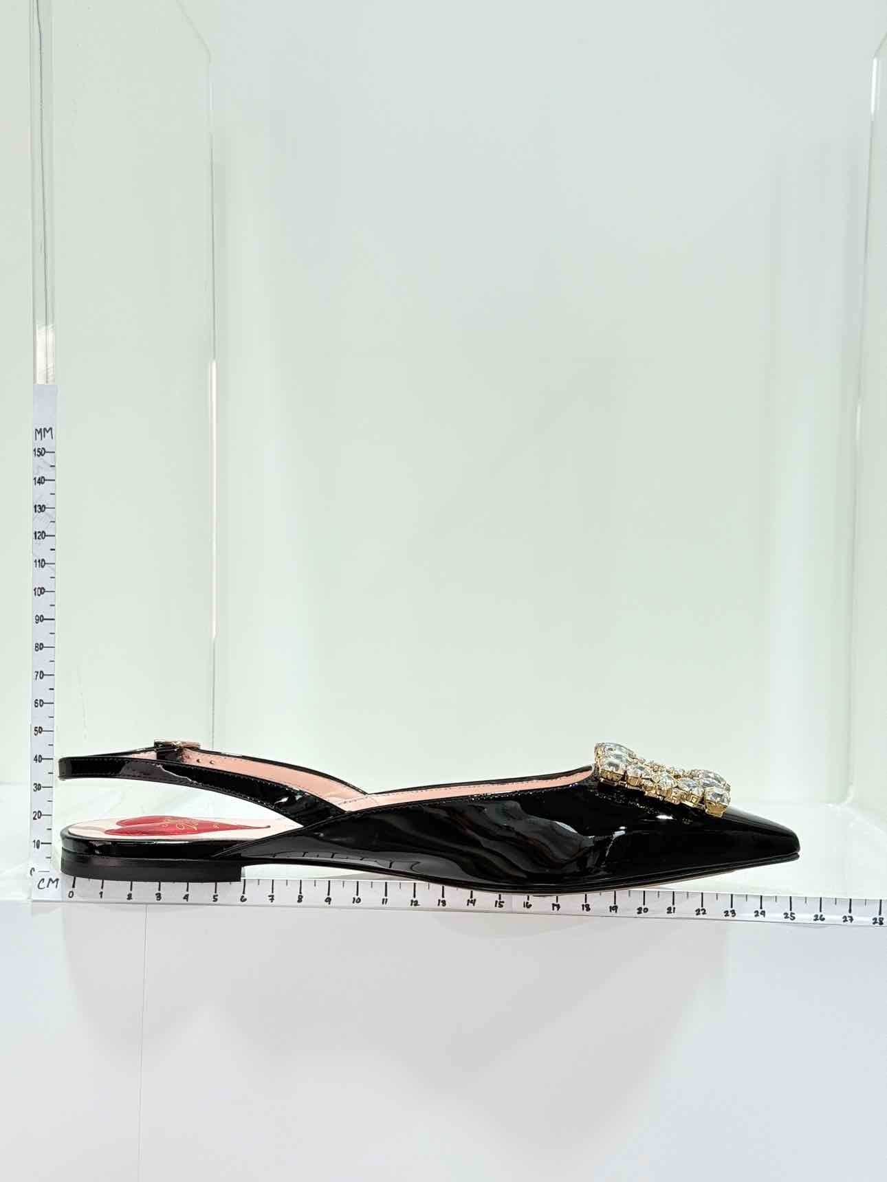 ROGER VIVIER Strass Black Size EU 37 Flats