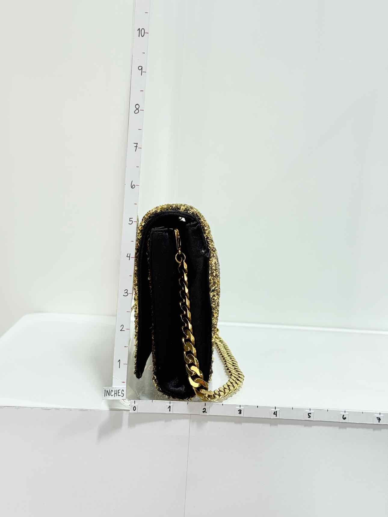 CHRISTIAN LOUBOUTIN Catalina Gold & Brown Clutch