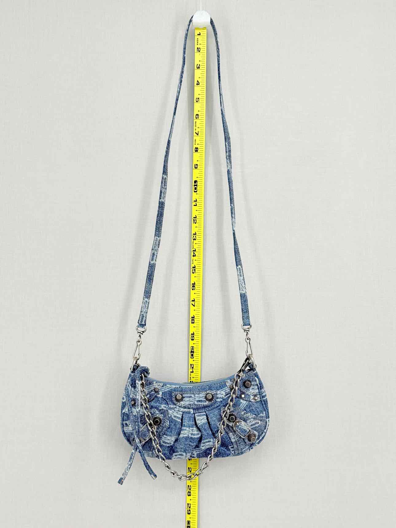 BALENCIAGA Le Cagole Blue Logo Crossbody