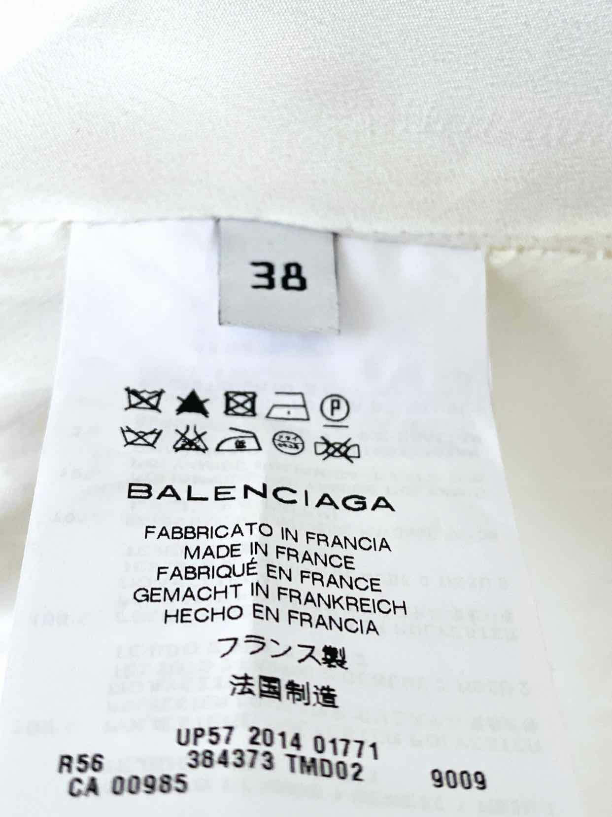 BALENCIAGA Bodycon Off-white Size US 6 Midi Dress