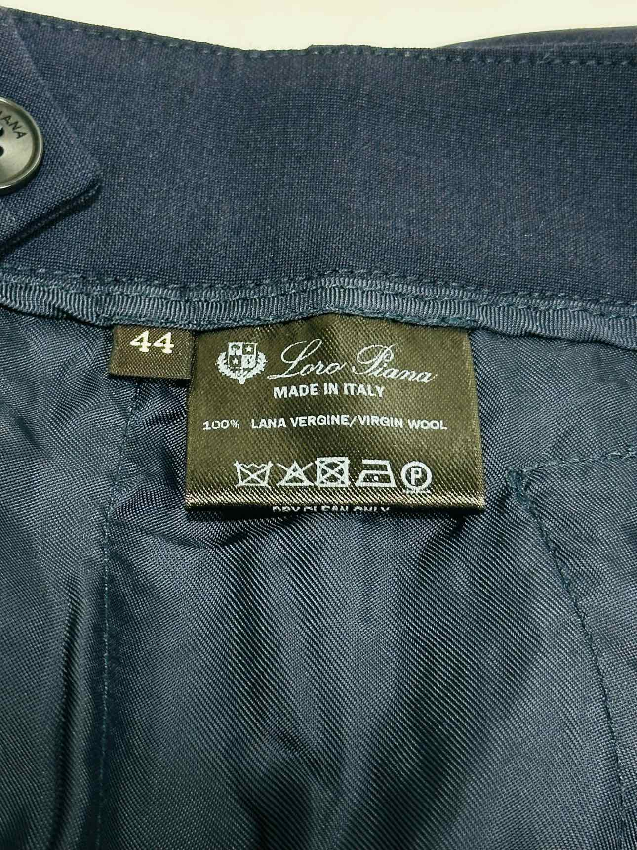 LORO PIANA Tailored Navy Size US 8 Pants