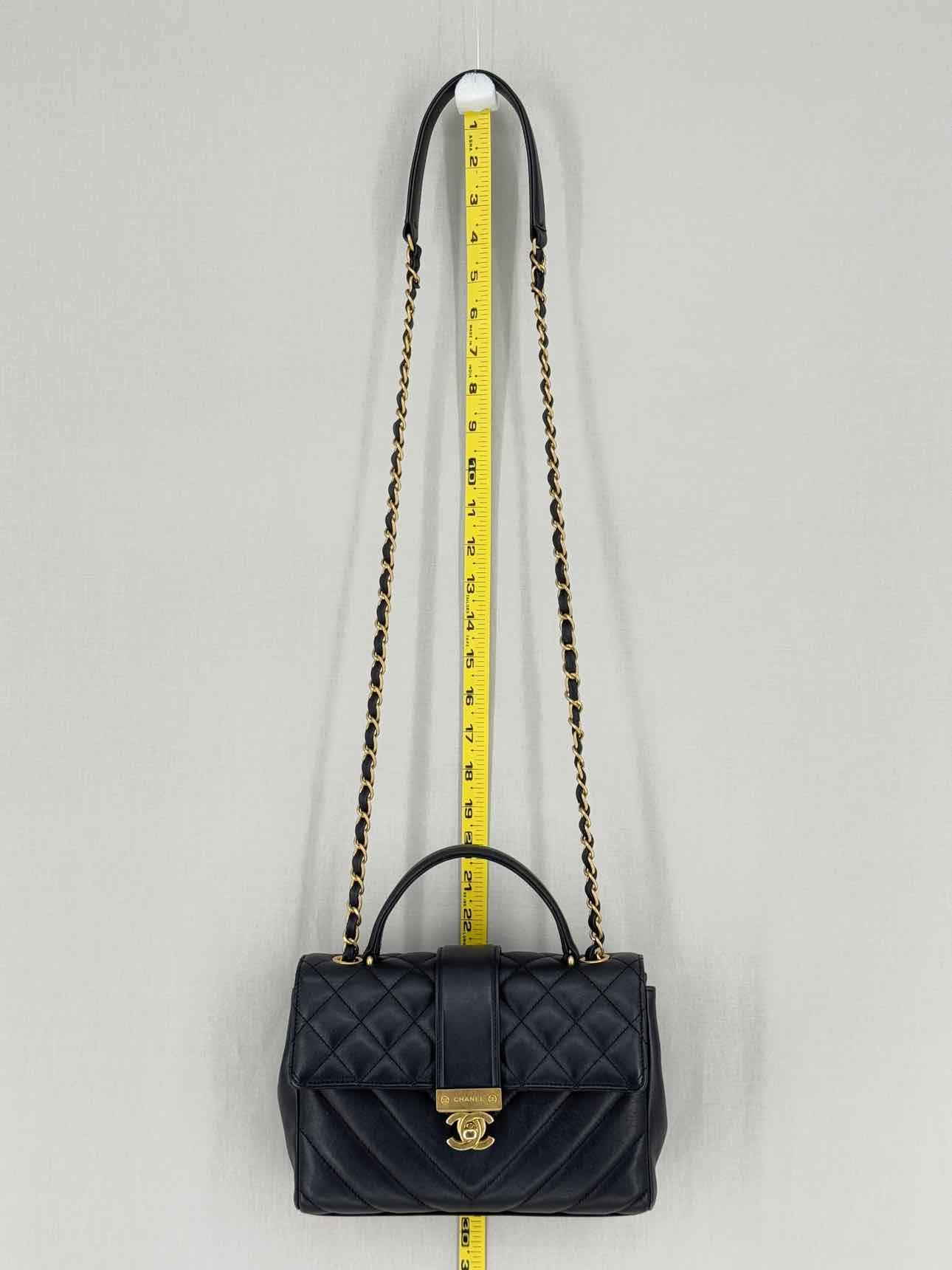 CHANEL In The City Black Quilted Top Handle