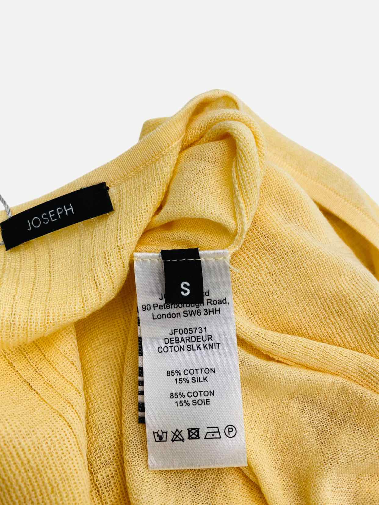 JOSEPH Knit Yellow Size Small Top