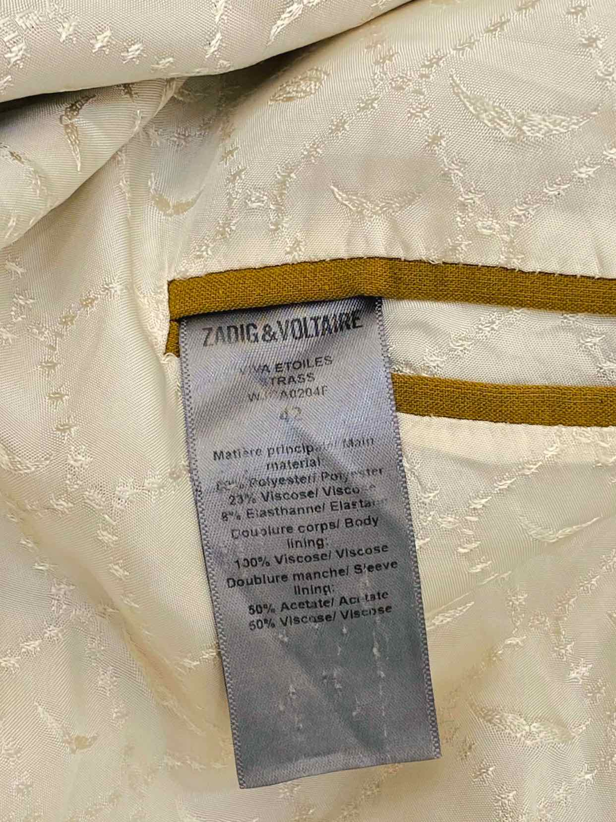 ZADIG & VOLTAIRE Viva Star Brown Blazer US10