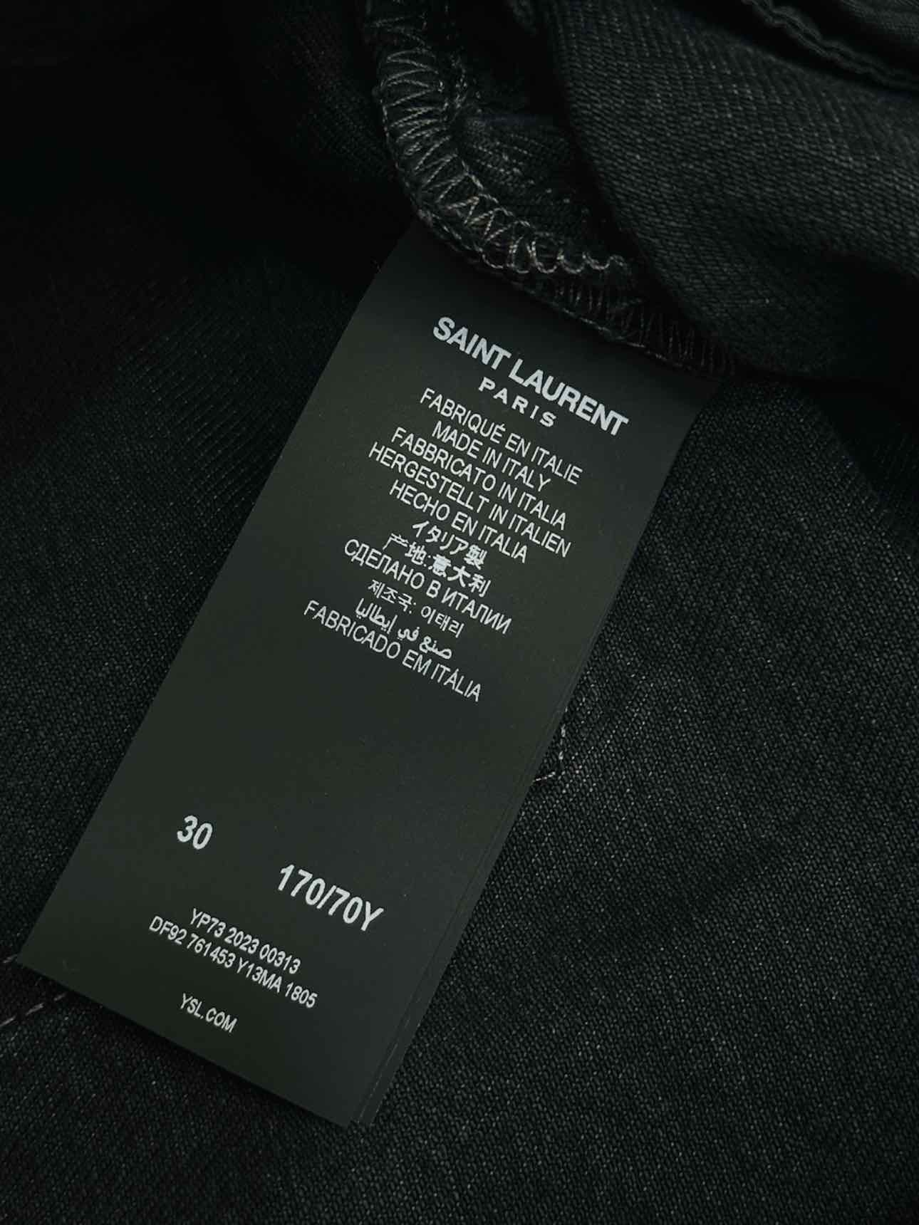 SAINT LAURENT V-waist long baggy Black Size 30 Jeans