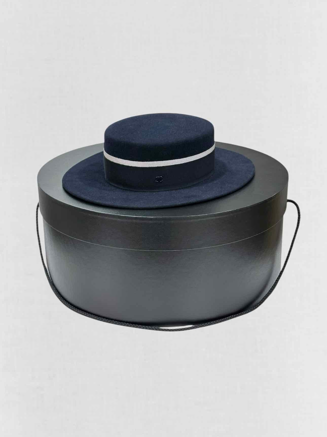 CHANEL Navy Blue CC Hat