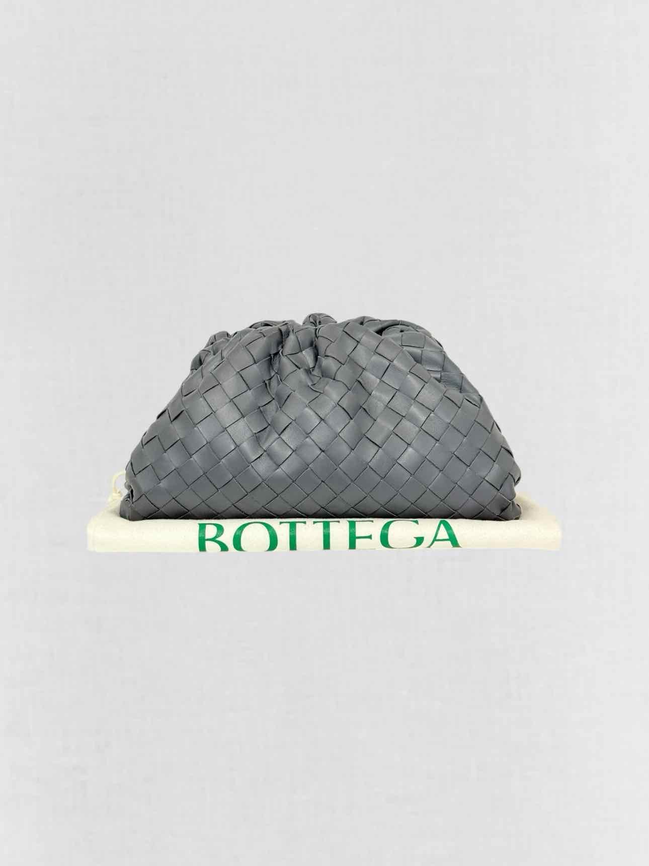 BOTTEGA VENETA Pouch Grey Intrecciato Clutch