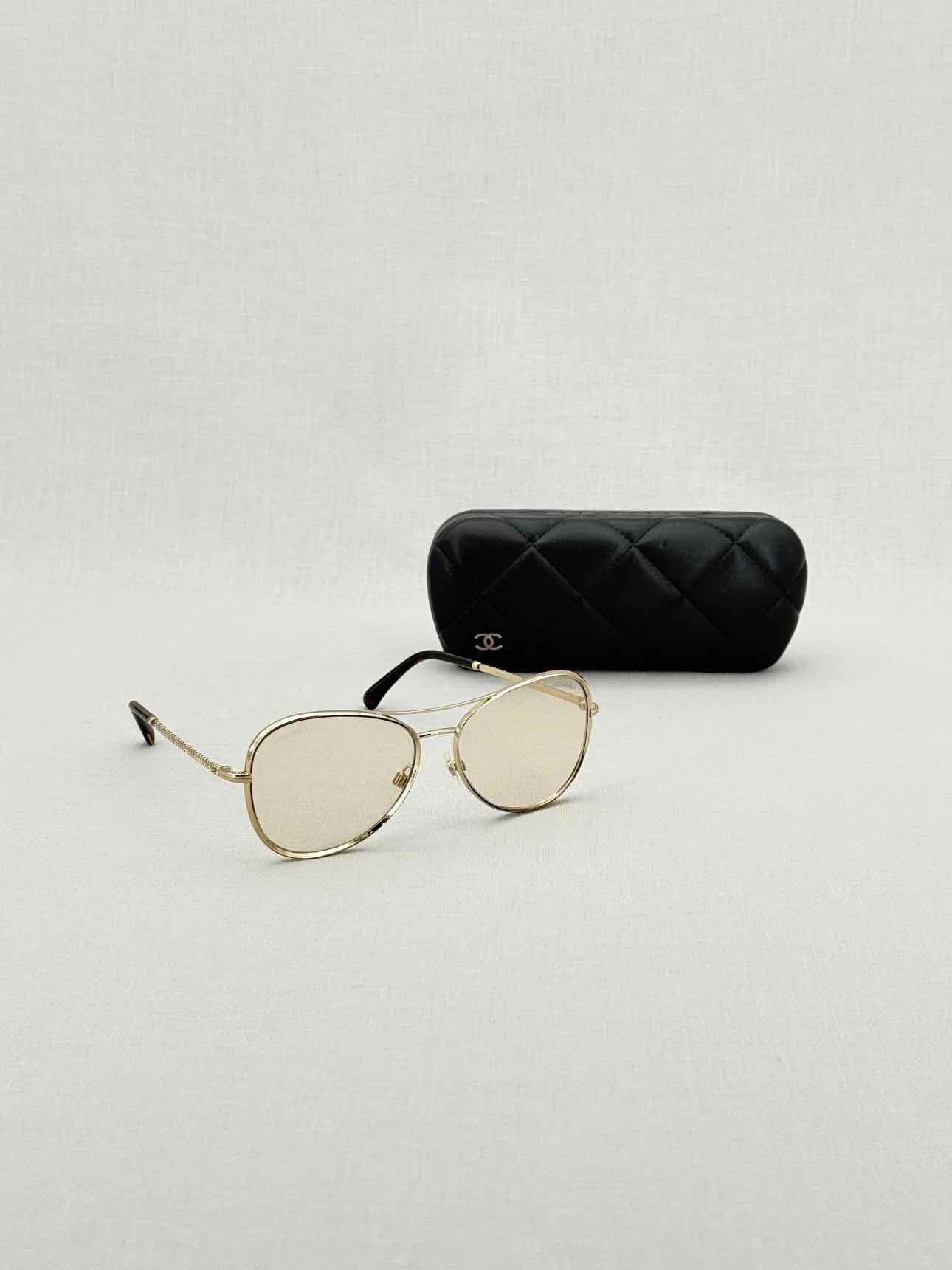 CHANEL Gold Tone Sunglasses