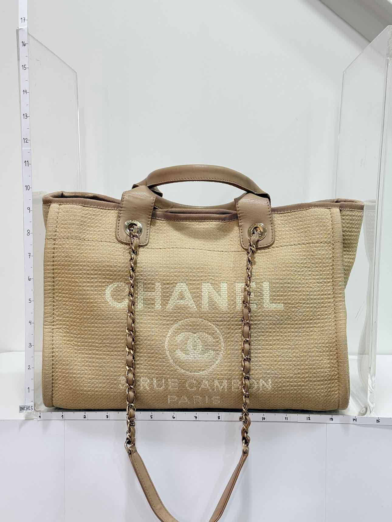 CHANEL Deauville Beige Tote Bag
