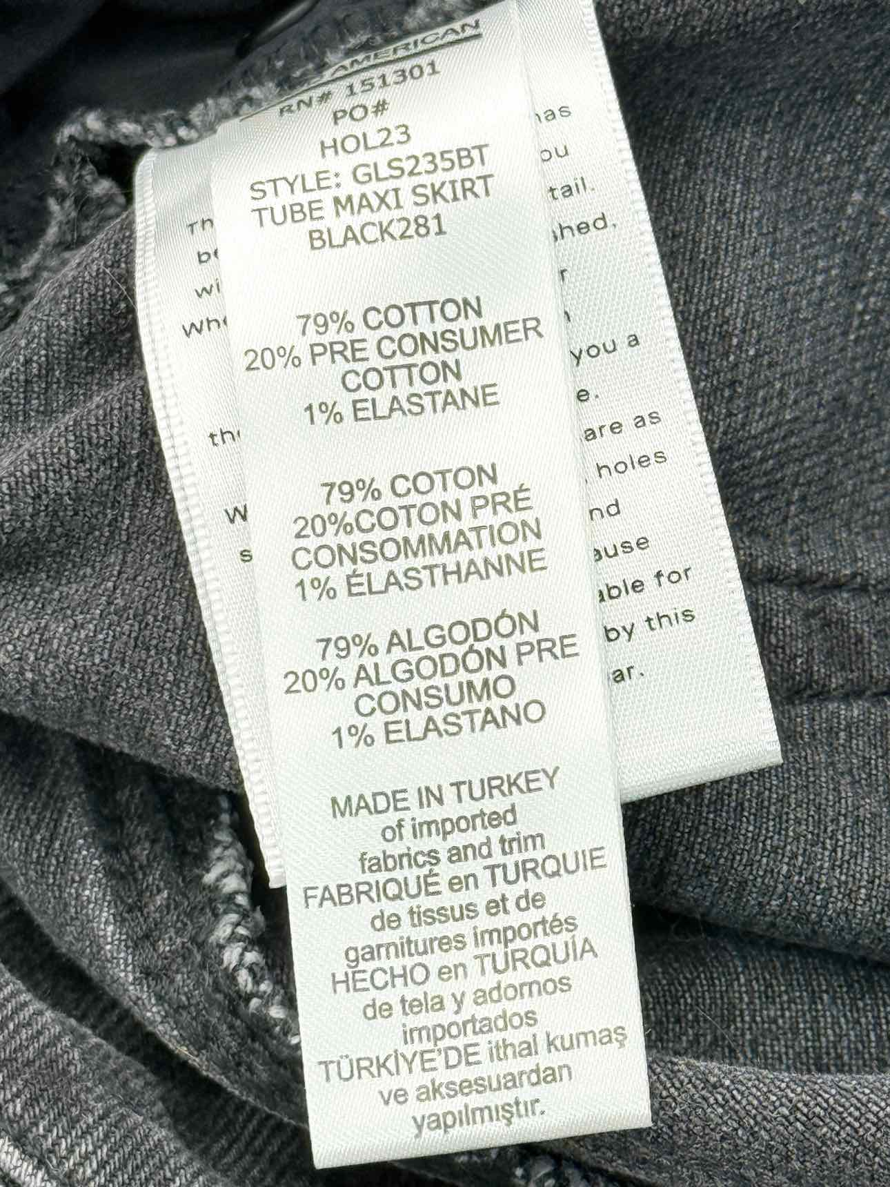 GOOD AMERICAN Tube Maxi Black Size 31 Long Skirt