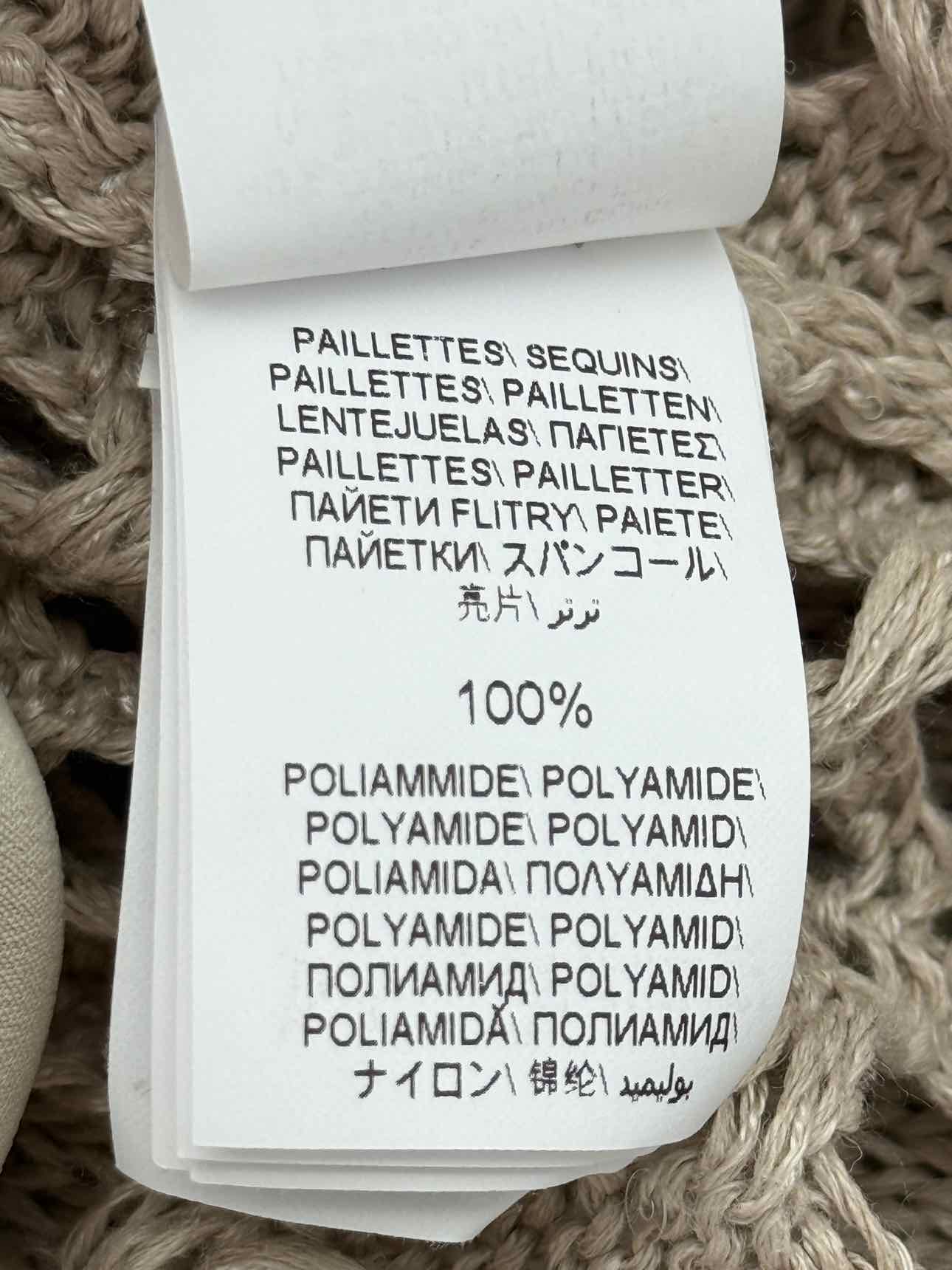 BRUNELLO CUCINELLI Beige Eyelet Size Medium Midi Dress