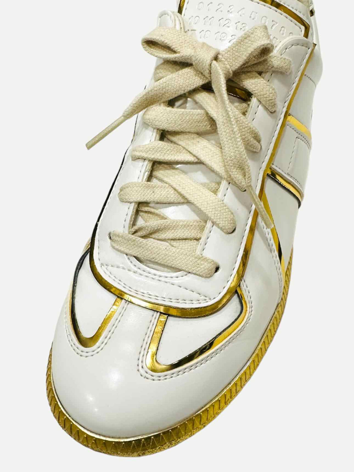 MARTIN MARGIELA White w/ Gold Size EU 37.5 Sneakers