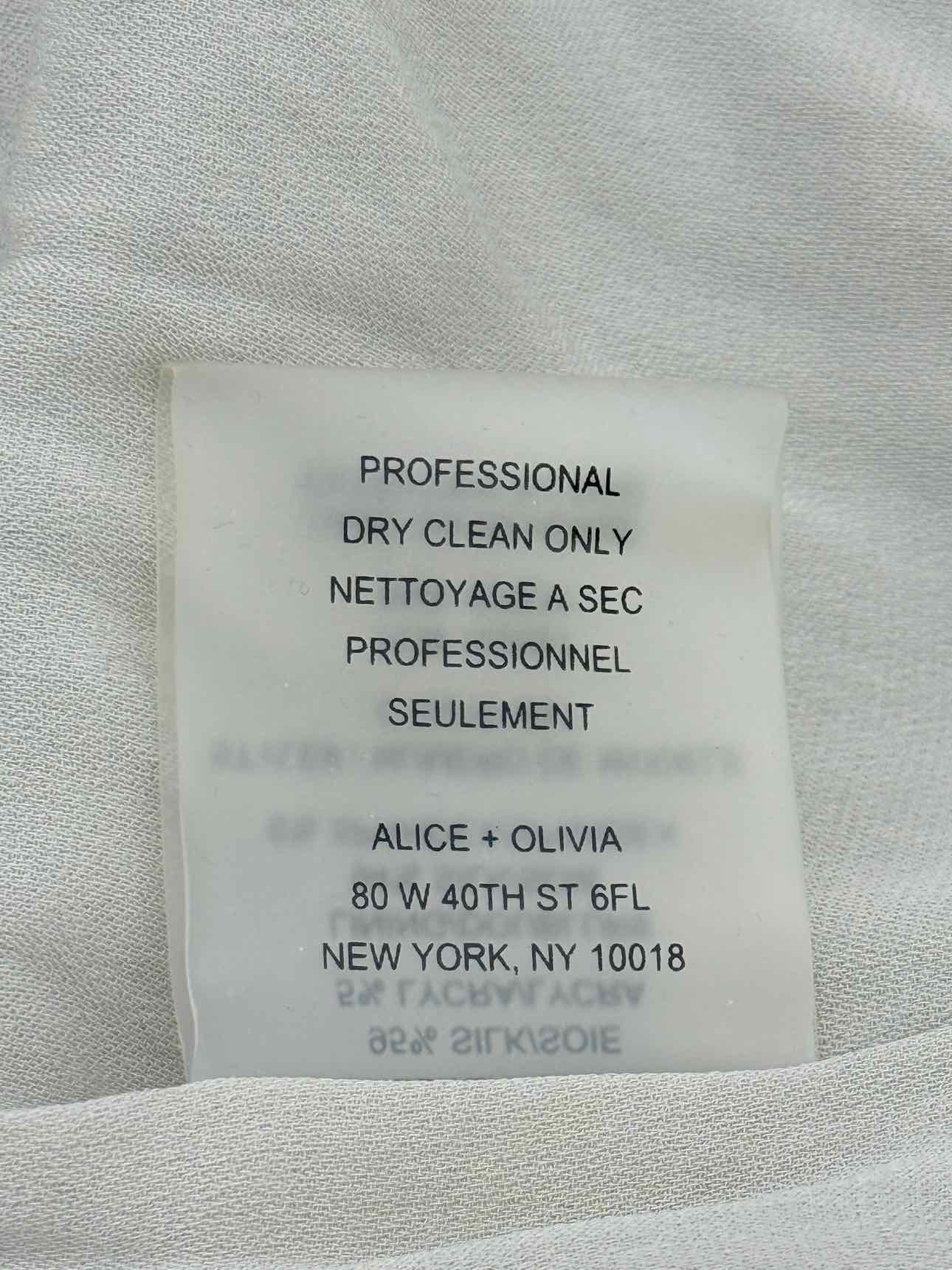 ALICE + OLIVIA Black & Beige Printed Size Small Top