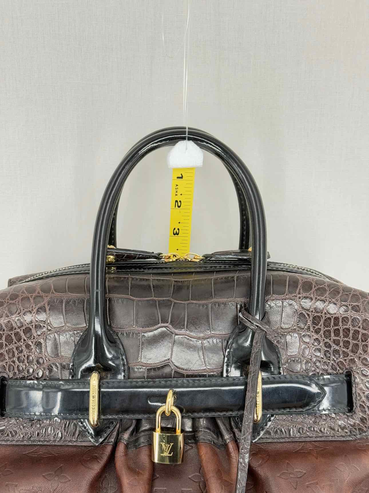 LOUIS VUITTON Limited Edition Brown & Black Top Handle